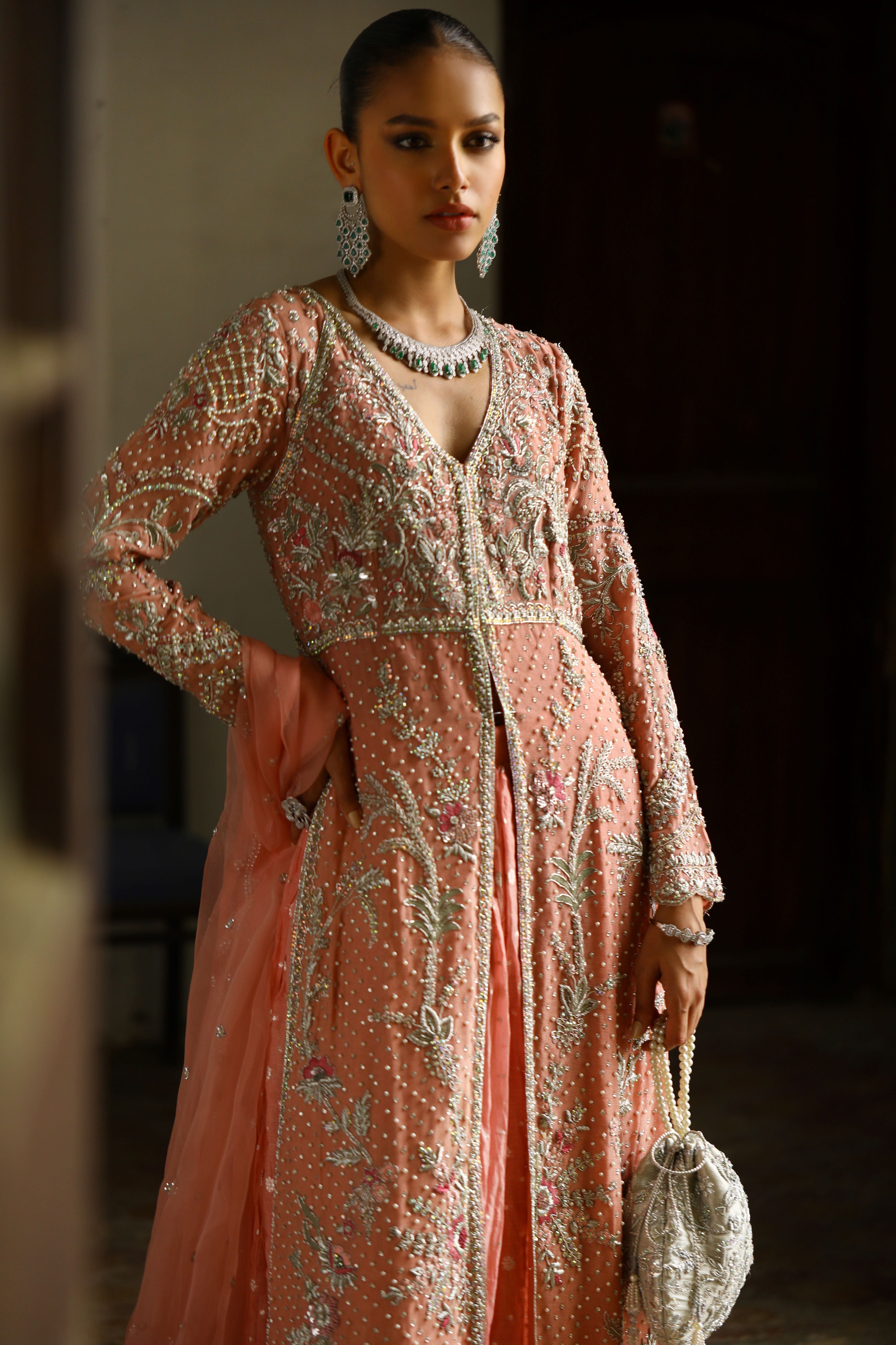 Mina Hasan | Formal Wedding Dresses | MHC-1094 by Mina Hasan - Designer Dress - Type: Ladies Clothes - Available at Sana Yasir - 100% Original