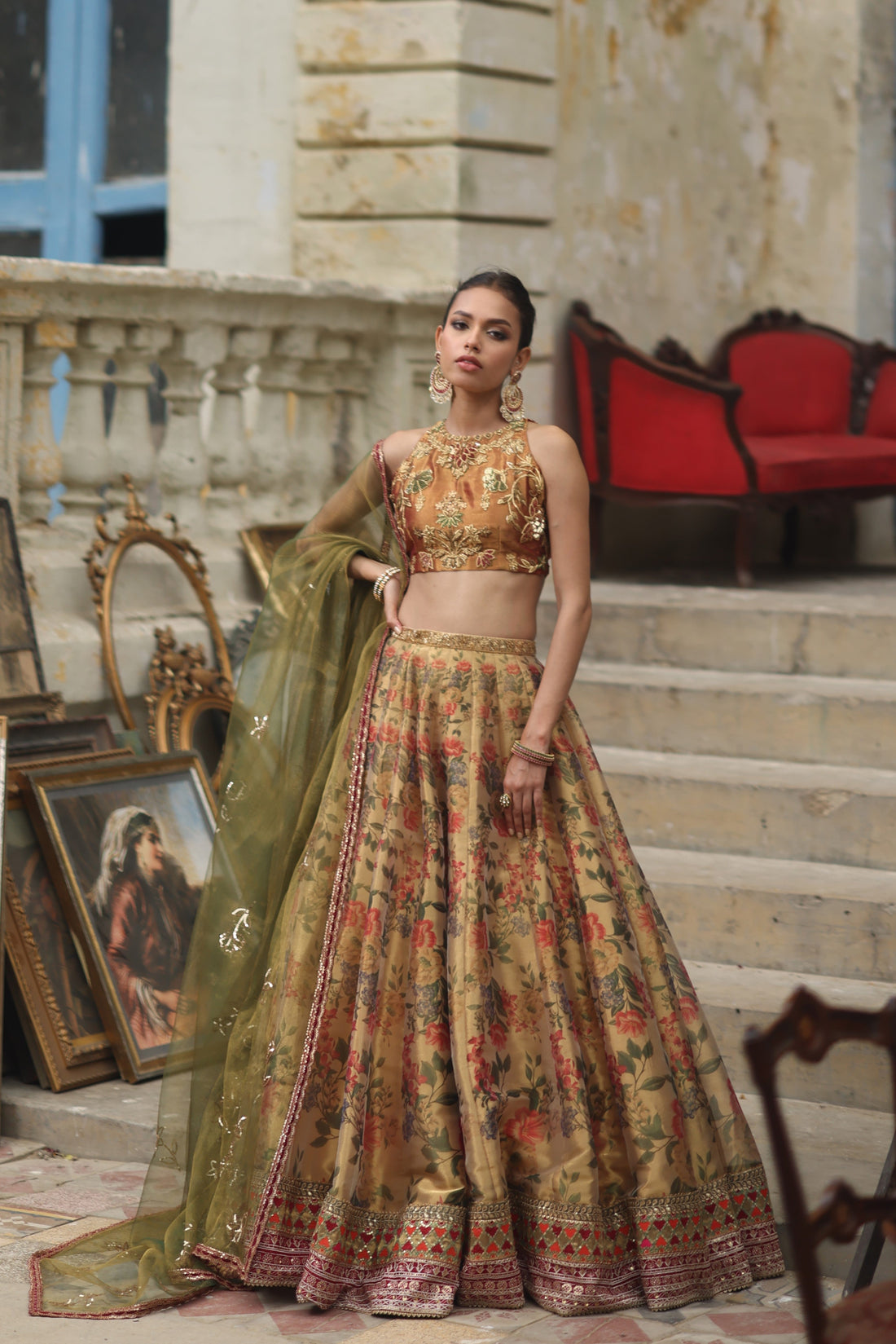 Mina Hasan | Formal Wedding Dresses | MHC-1095 by Mina Hasan - Designer Dress - Type: Ladies Clothes - Available at Sana Yasir - 100% Original