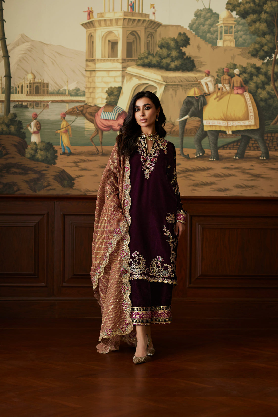 Mina Hassan | Velvet Luxe | Ayesha by Mina Hassan - Designer Dress - Type: Ladies Clothes - Available at Sana Yasir - 100% Original