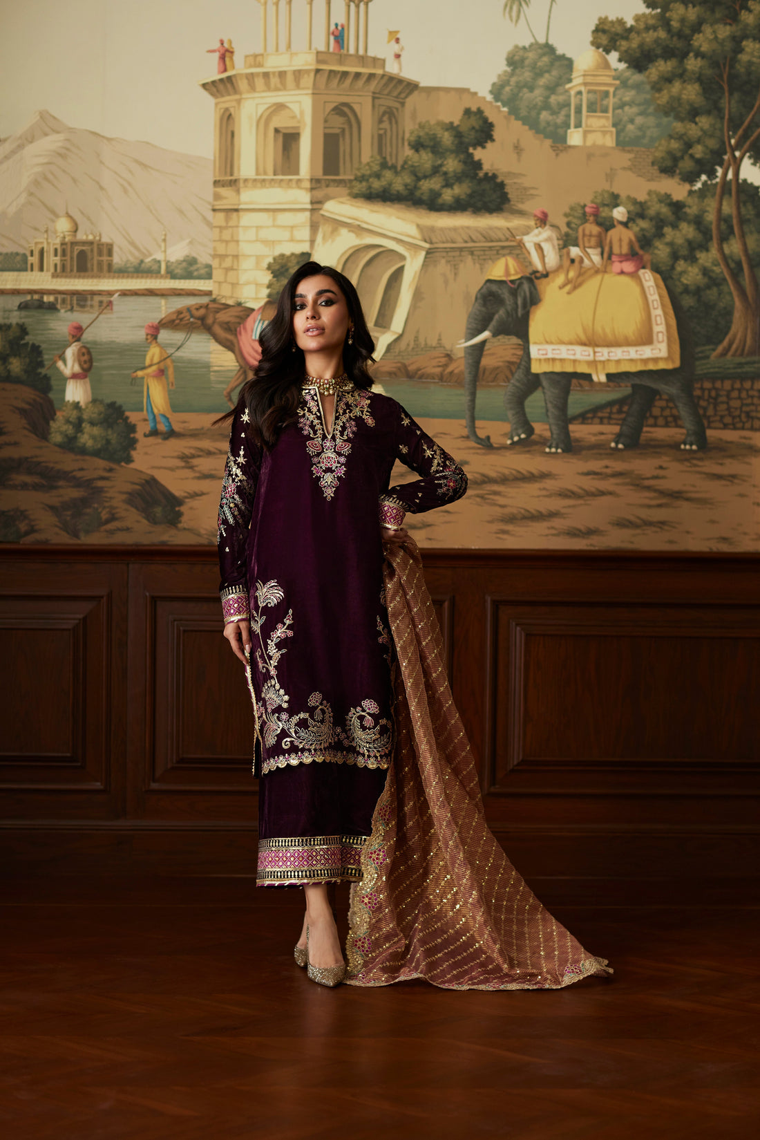 Mina Hassan | Velvet Luxe | Ayesha by Mina Hassan - Designer Dress - Type: Ladies Clothes - Available at Sana Yasir - 100% Original