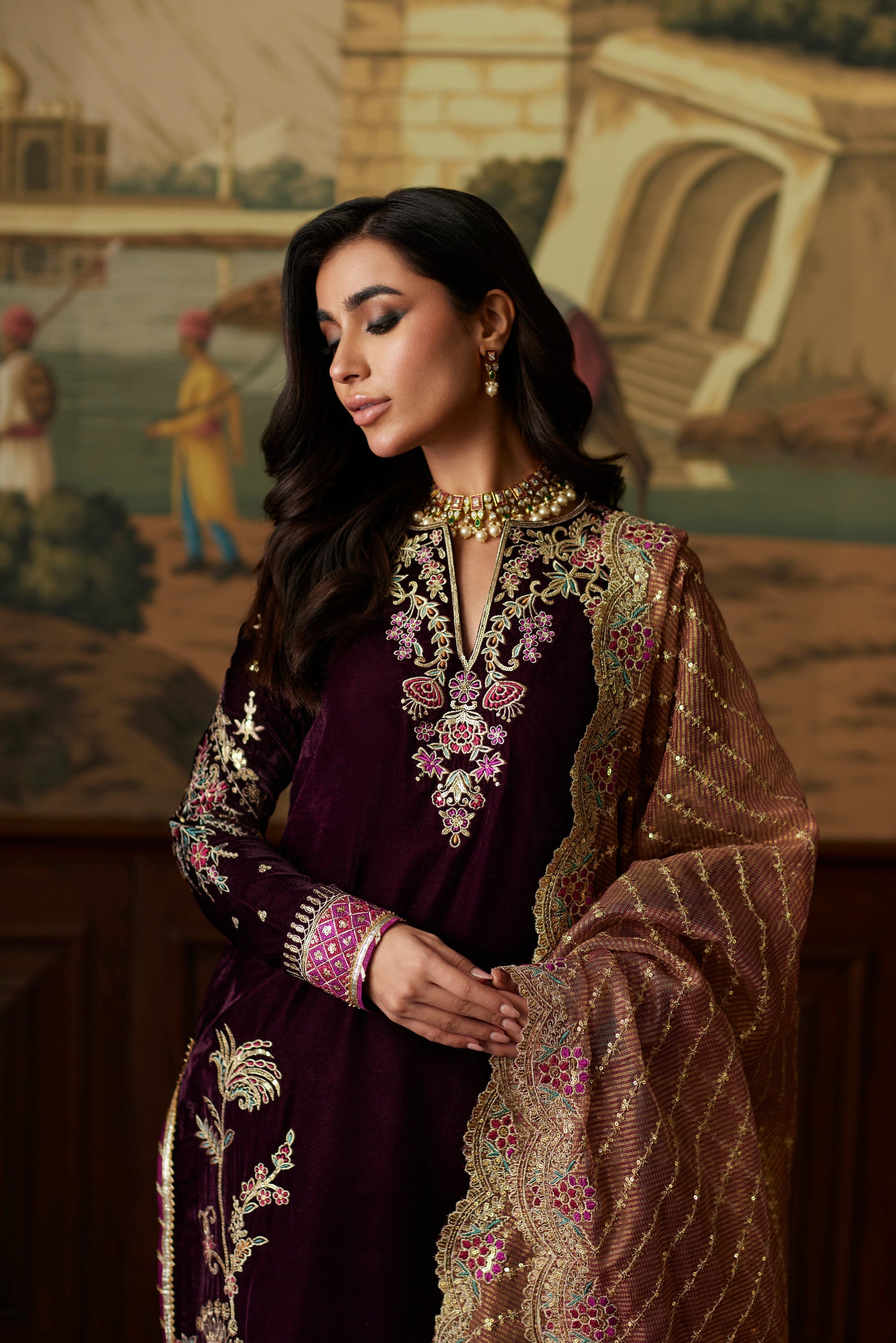 Mina Hassan | Velvet Luxe | Ayesha by Mina Hassan - Designer Dress - Type: Ladies Clothes - Available at Sana Yasir - 100% Original