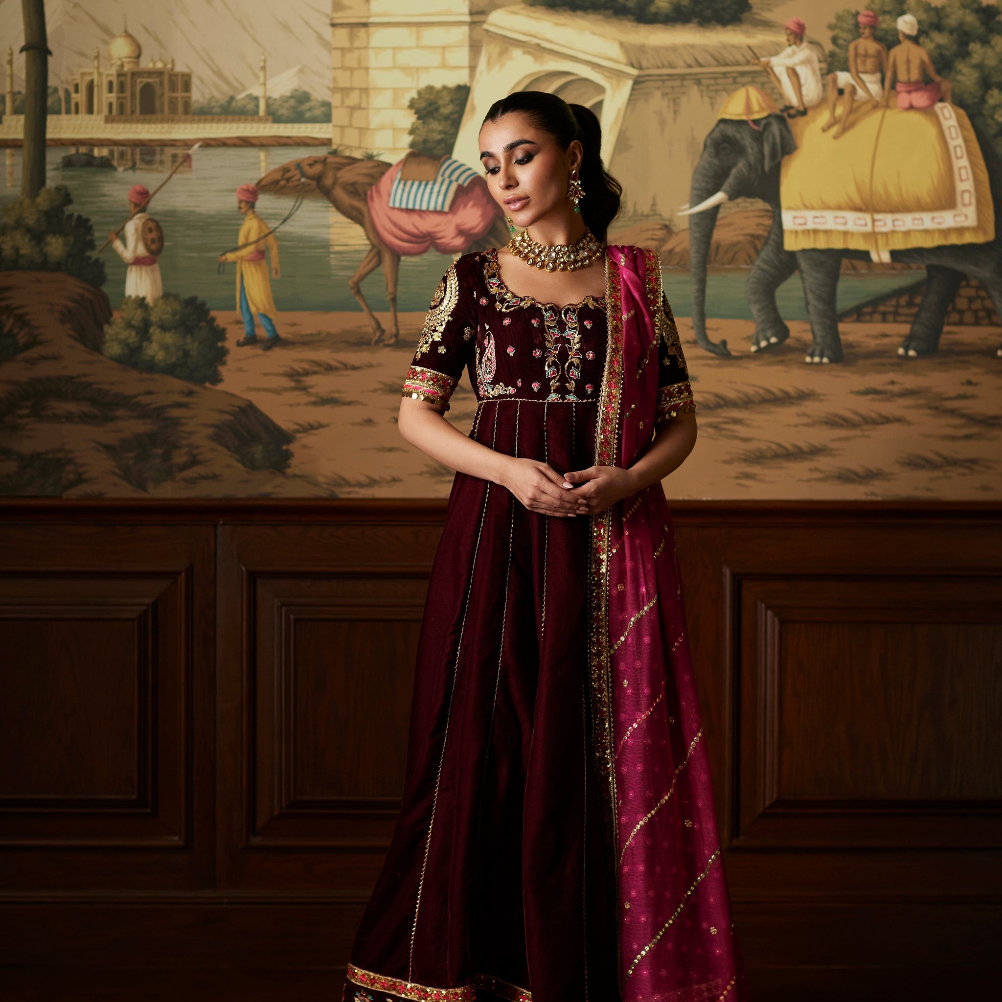 Mina Hassan | Velvet Luxe | Daaniya by Mina Hassan - Designer Dress - Type: Ladies Clothes - Available at Sana Yasir - 100% Original