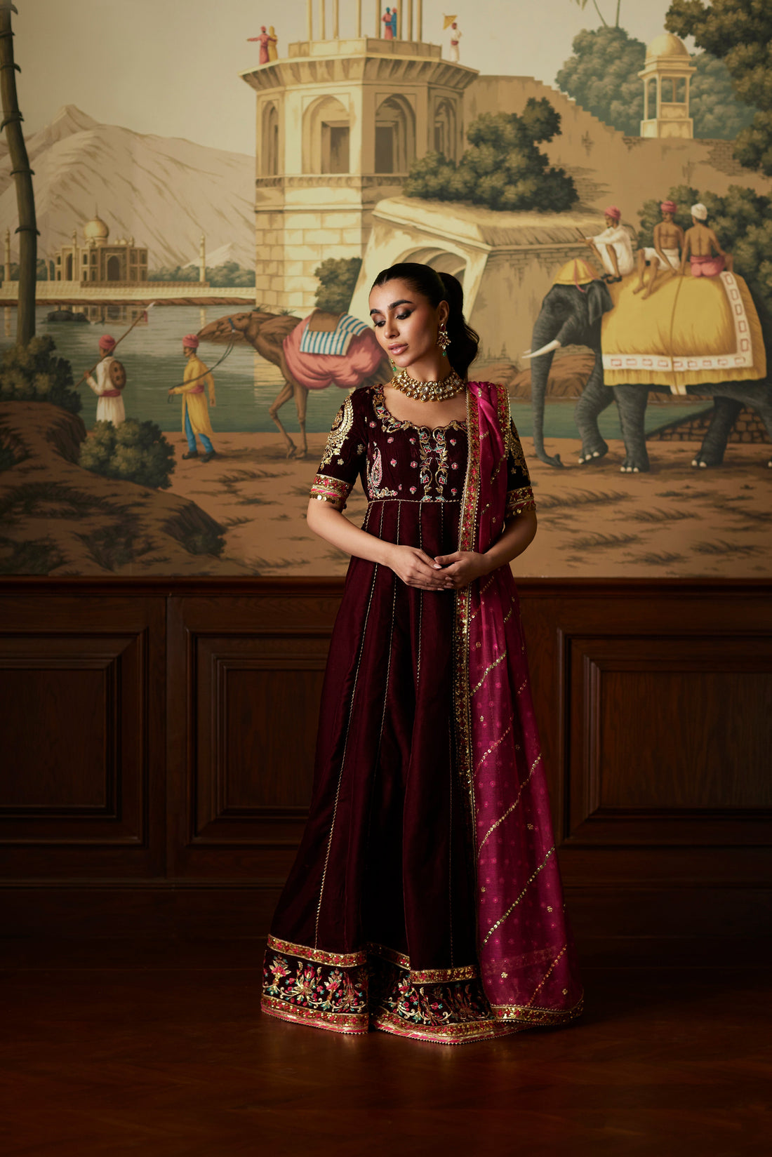 Mina Hassan | Velvet Luxe | Daaniya by Mina Hassan - Designer Dress - Type: Ladies Clothes - Available at Sana Yasir - 100% Original