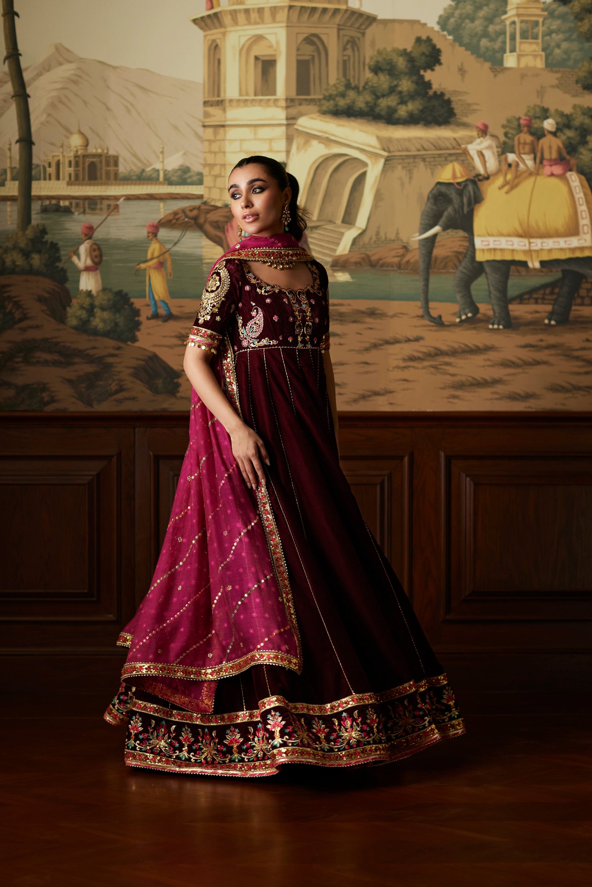Mina Hassan | Velvet Luxe | Daaniya by Mina Hassan - Designer Dress - Type: Ladies Clothes - Available at Sana Yasir - 100% Original