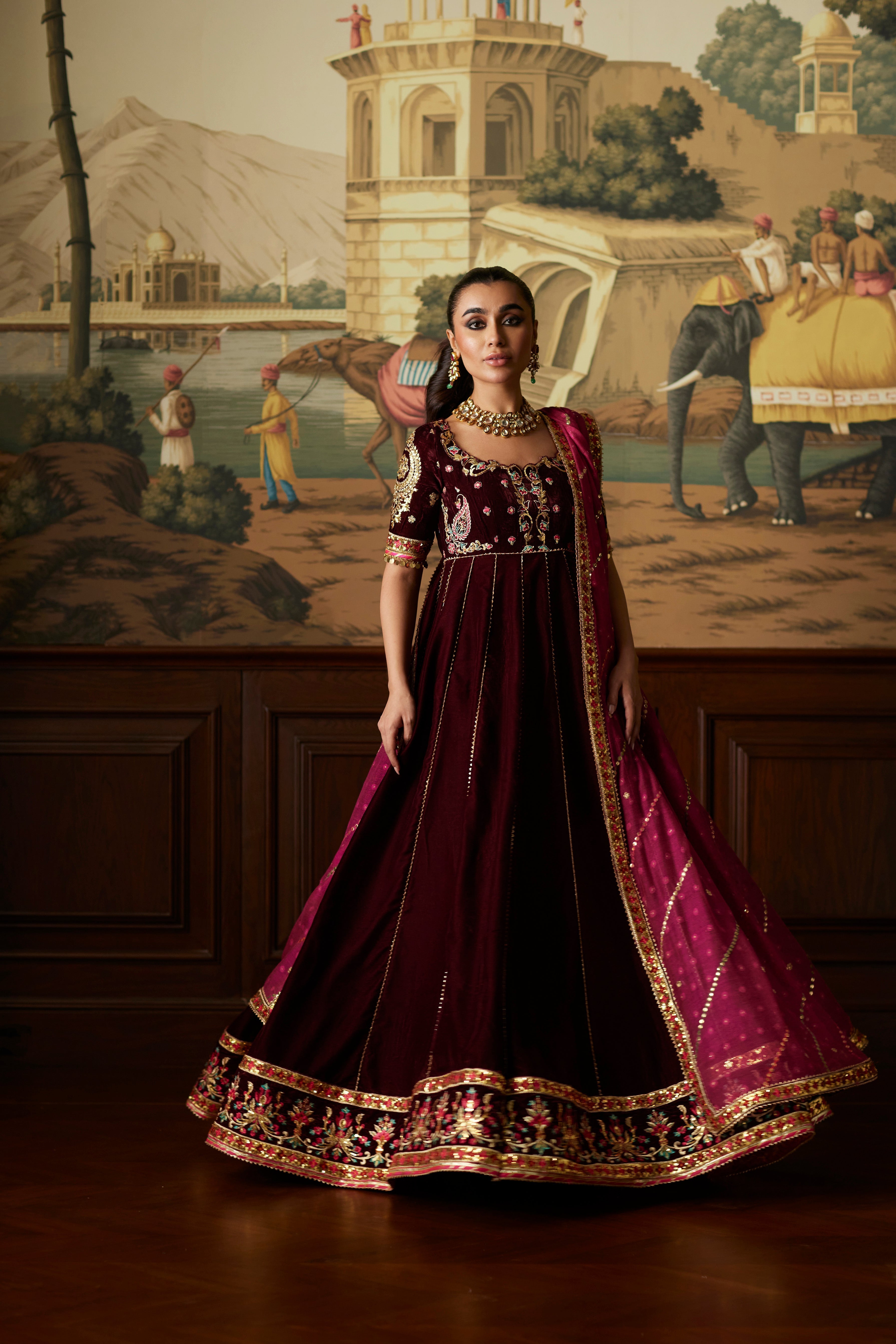 Mina Hassan | Velvet Luxe | Daaniya by Mina Hassan - Designer Dress - Type: Ladies Clothes - Available at Sana Yasir - 100% Original