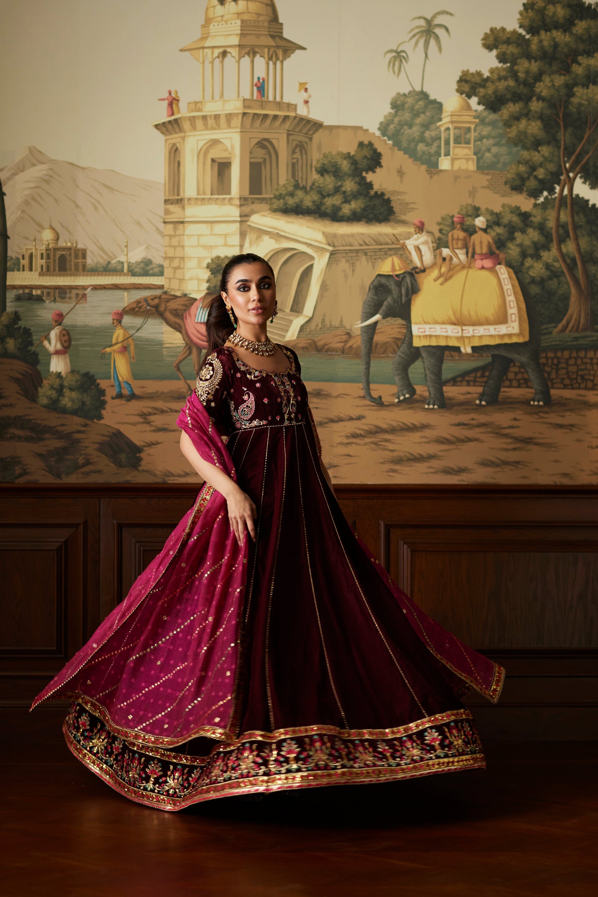 Mina Hassan | Velvet Luxe | Daaniya by Mina Hassan - Designer Dress - Type: Ladies Clothes - Available at Sana Yasir - 100% Original