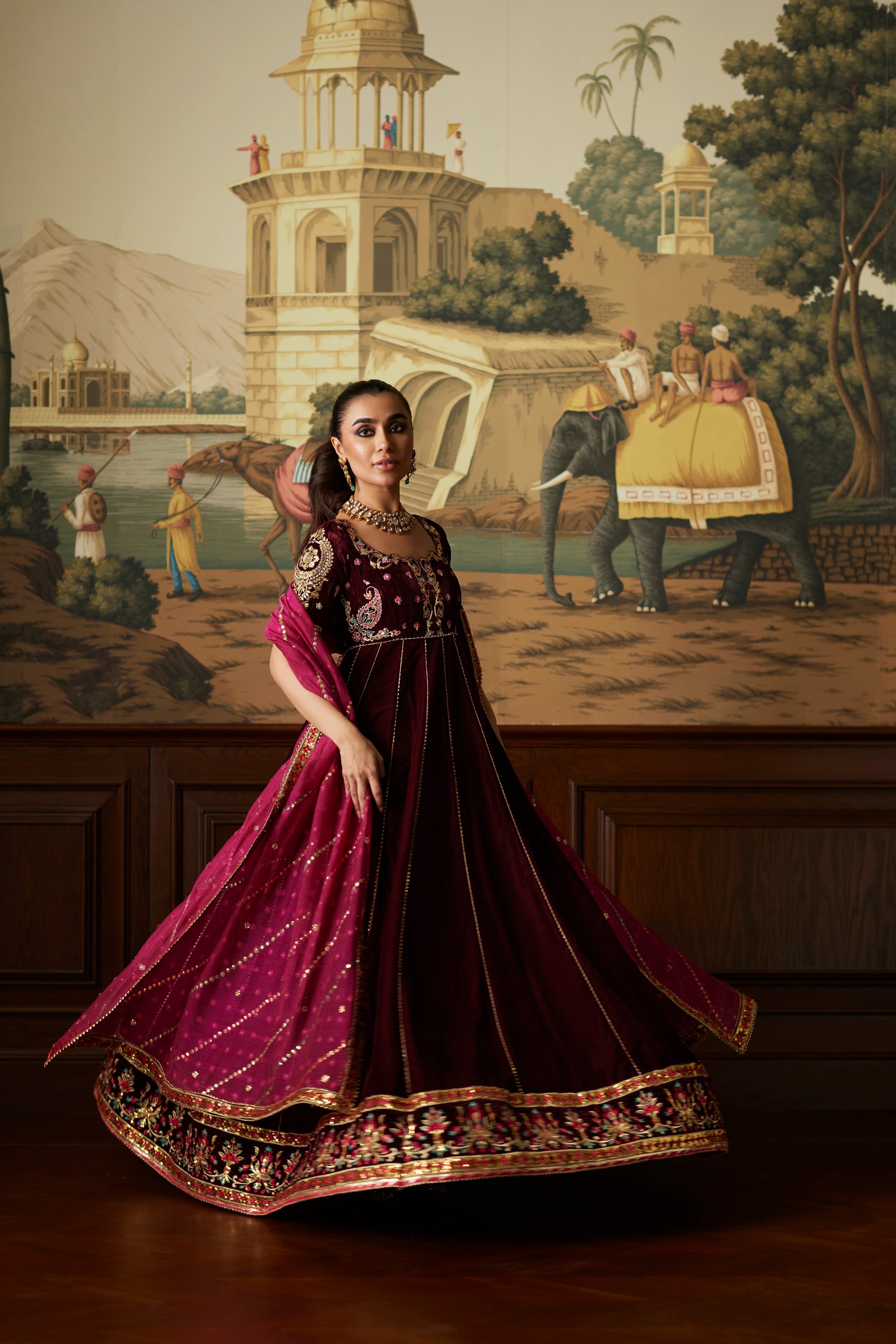 Mina Hassan | Velvet Luxe | Daaniya by Mina Hassan - Designer Dress - Type: Ladies Clothes - Available at Sana Yasir - 100% Original