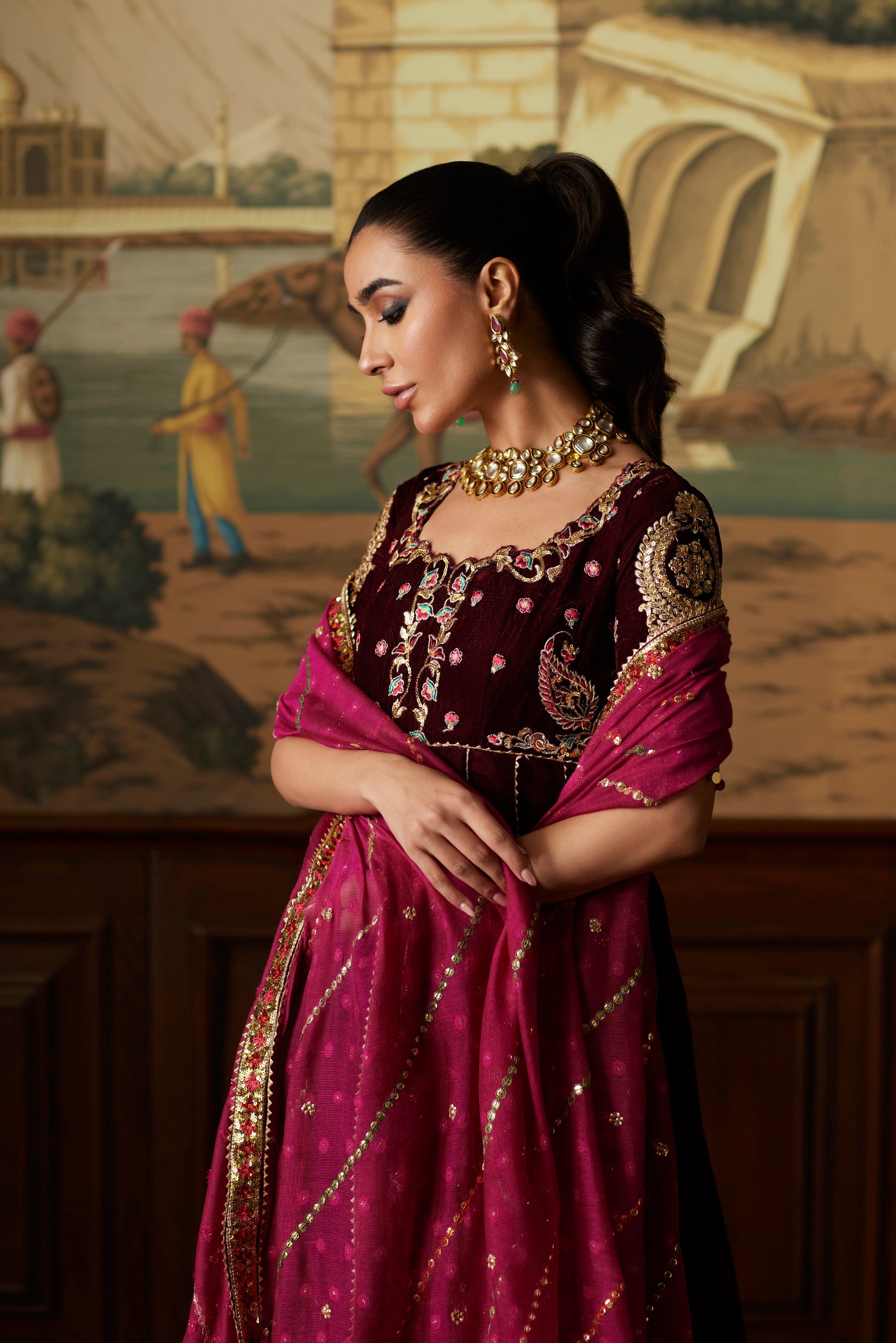 Mina Hassan | Velvet Luxe | Daaniya by Mina Hassan - Designer Dress - Type: Ladies Clothes - Available at Sana Yasir - 100% Original