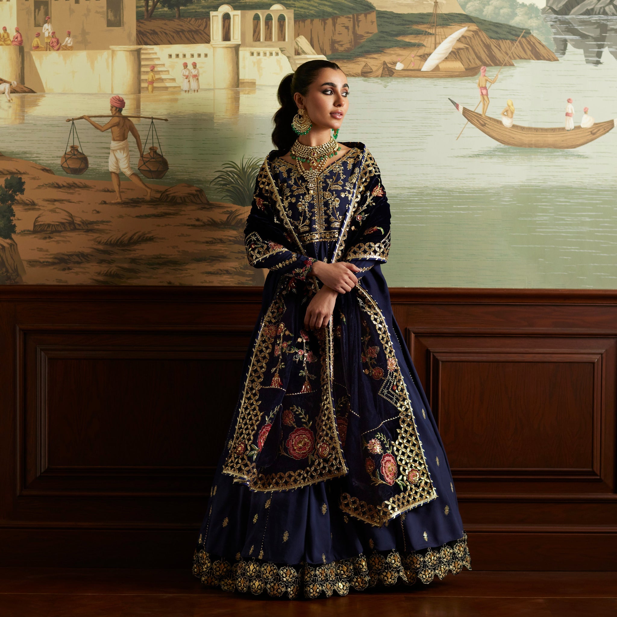 Mina Hassan | Velvet Luxe | Raniya by Mina Hassan - Designer Dress - Type: Ladies Clothes - Available at Sana Yasir - 100% Original