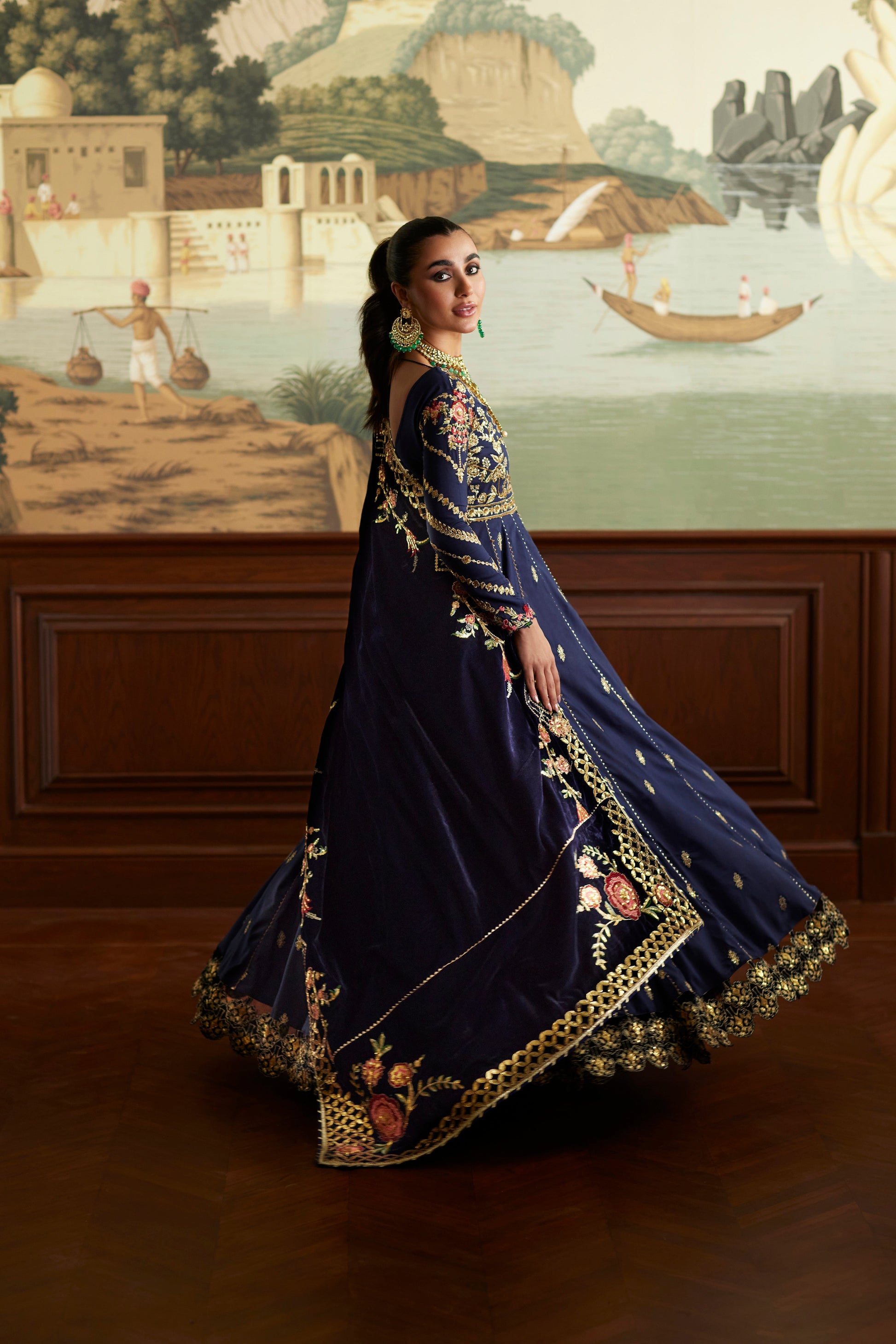 Mina Hassan | Velvet Luxe | Raniya by Mina Hassan - Designer Dress - Type: Ladies Clothes - Available at Sana Yasir - 100% Original