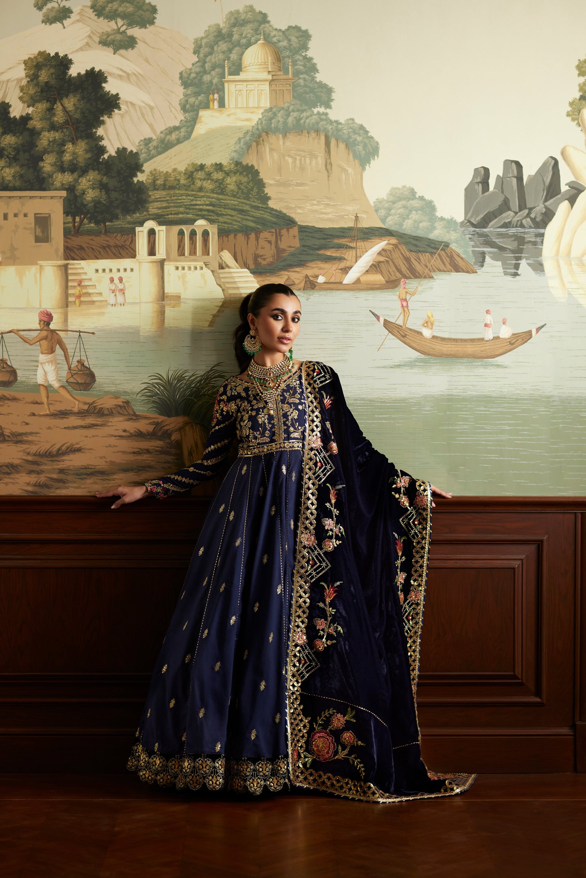 Mina Hassan | Velvet Luxe | Raniya by Mina Hassan - Designer Dress - Type: Ladies Clothes - Available at Sana Yasir - 100% Original