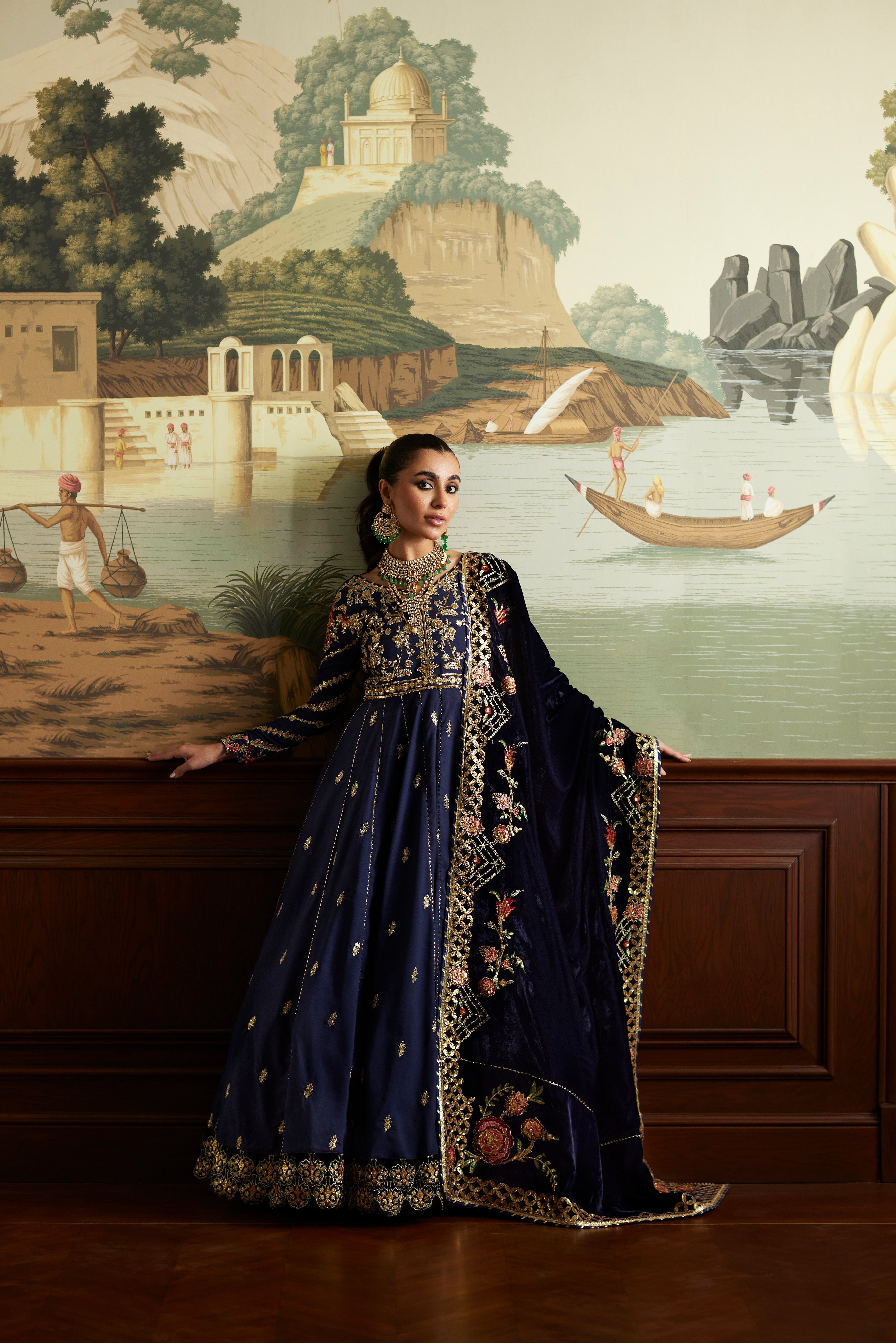 Mina Hassan | Velvet Luxe | Raniya by Mina Hassan - Designer Dress - Type: Ladies Clothes - Available at Sana Yasir - 100% Original