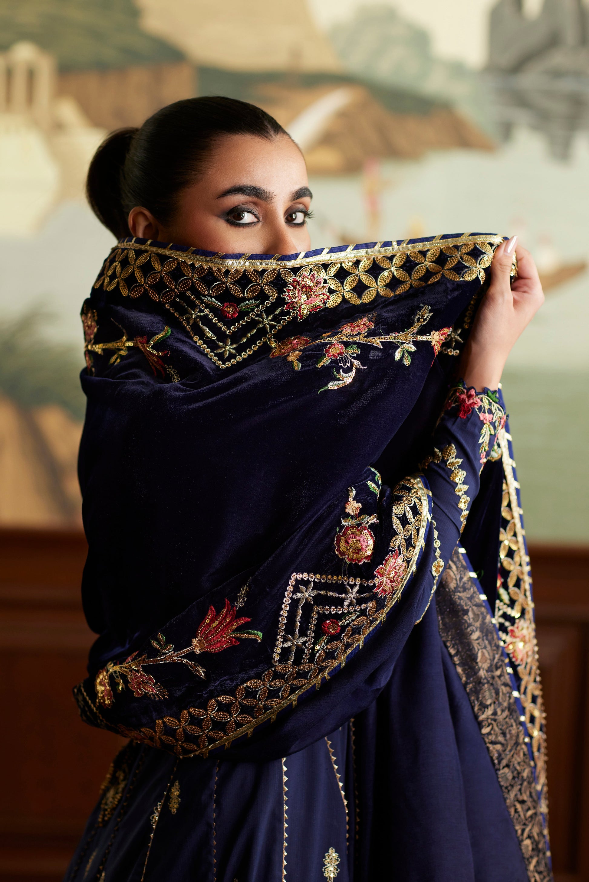 Mina Hassan | Velvet Luxe | Raniya by Mina Hassan - Designer Dress - Type: Ladies Clothes - Available at Sana Yasir - 100% Original