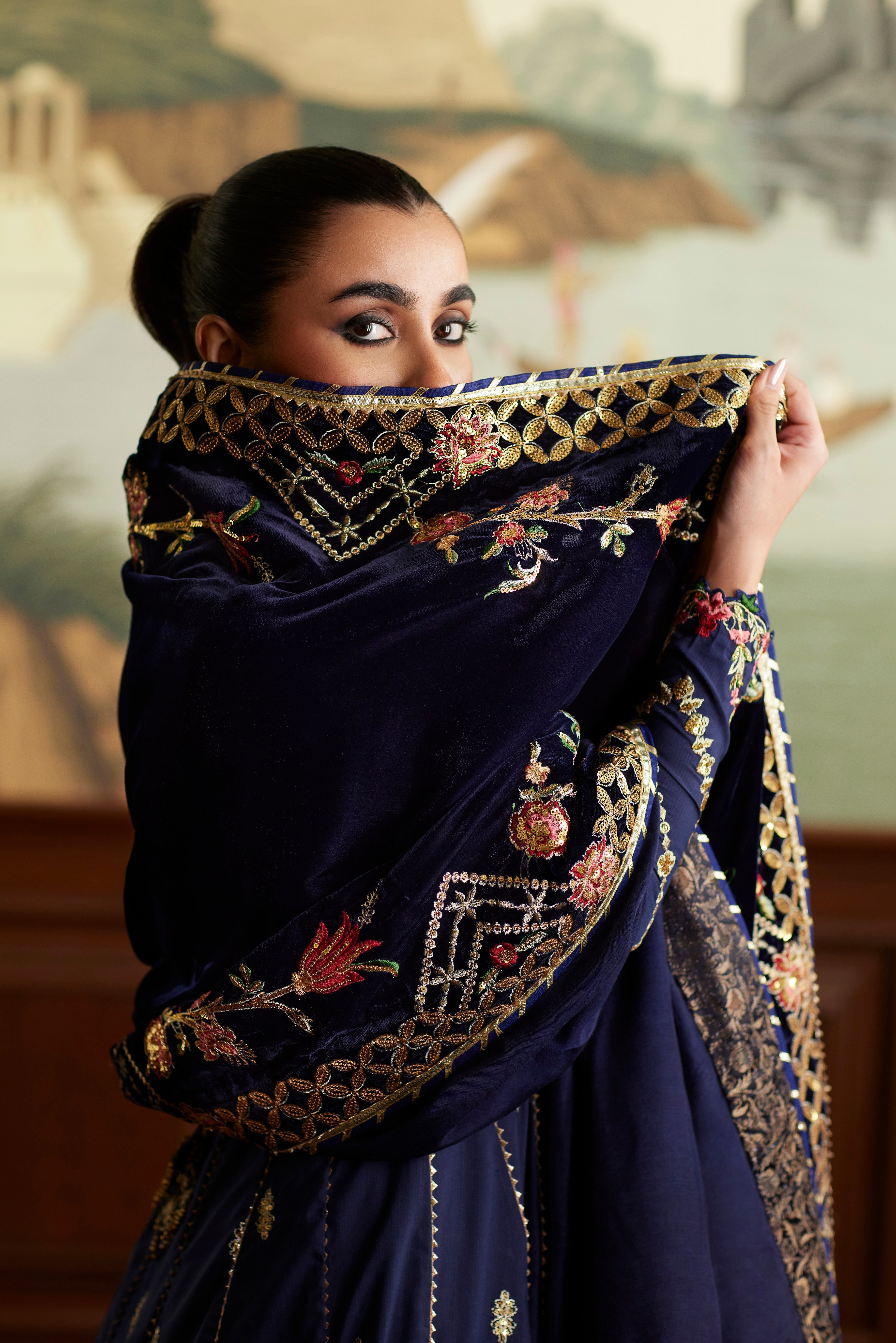 Mina Hassan | Velvet Luxe | Raniya by Mina Hassan - Designer Dress - Type: Ladies Clothes - Available at Sana Yasir - 100% Original