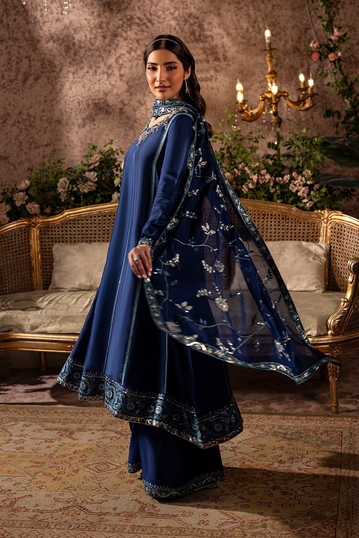 Mina Kashif | Loona Lawn 25 | Midnight by Mina Kashif - Designer Dress - Type: Ladies Clothes - Available at Sana Yasir - 100% Original