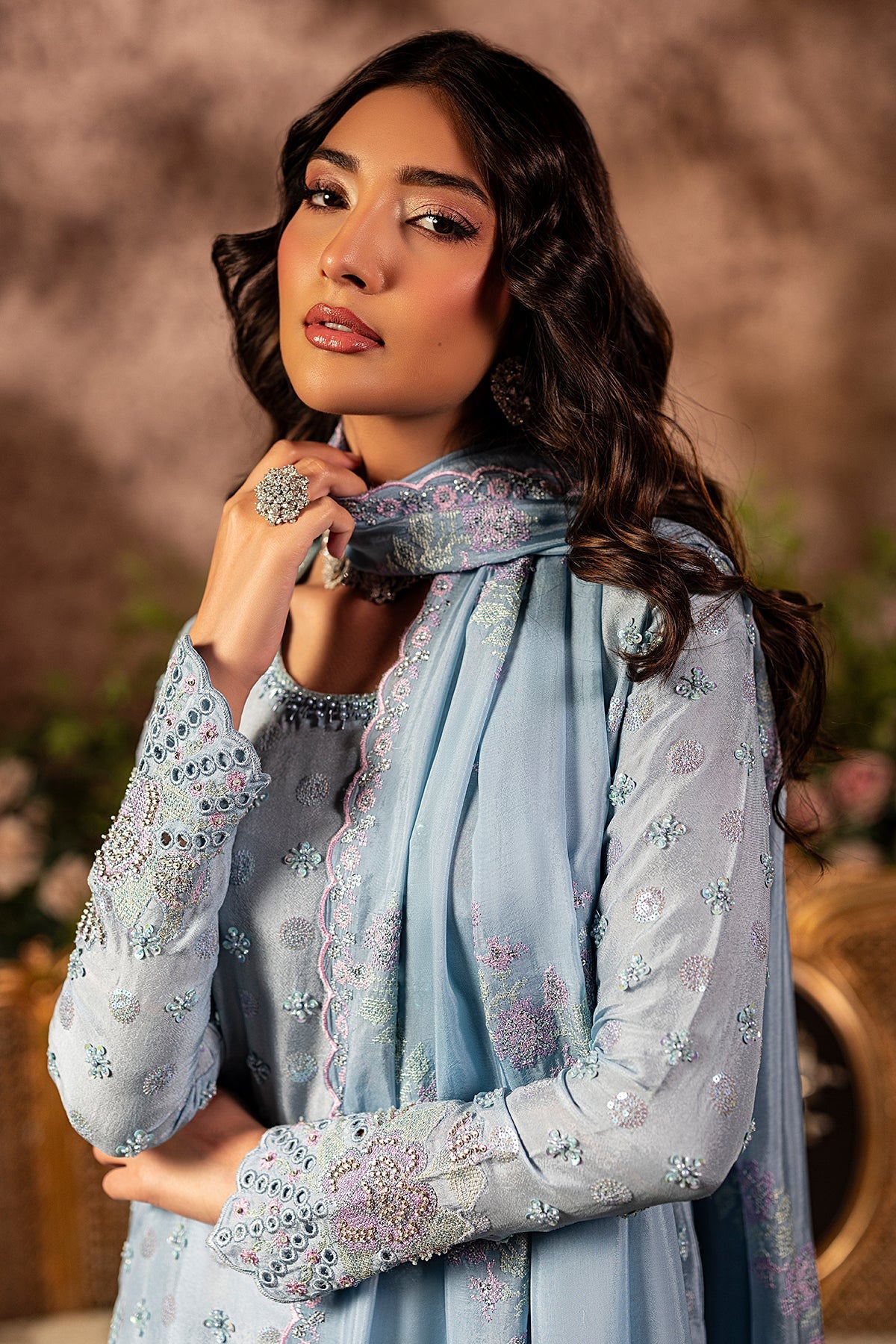Mina Kashif | Loona Lawn 25 | Sapphire by Mina Kashif - Designer Dress - Type: Ladies Clothes - Available at Sana Yasir - 100% Original