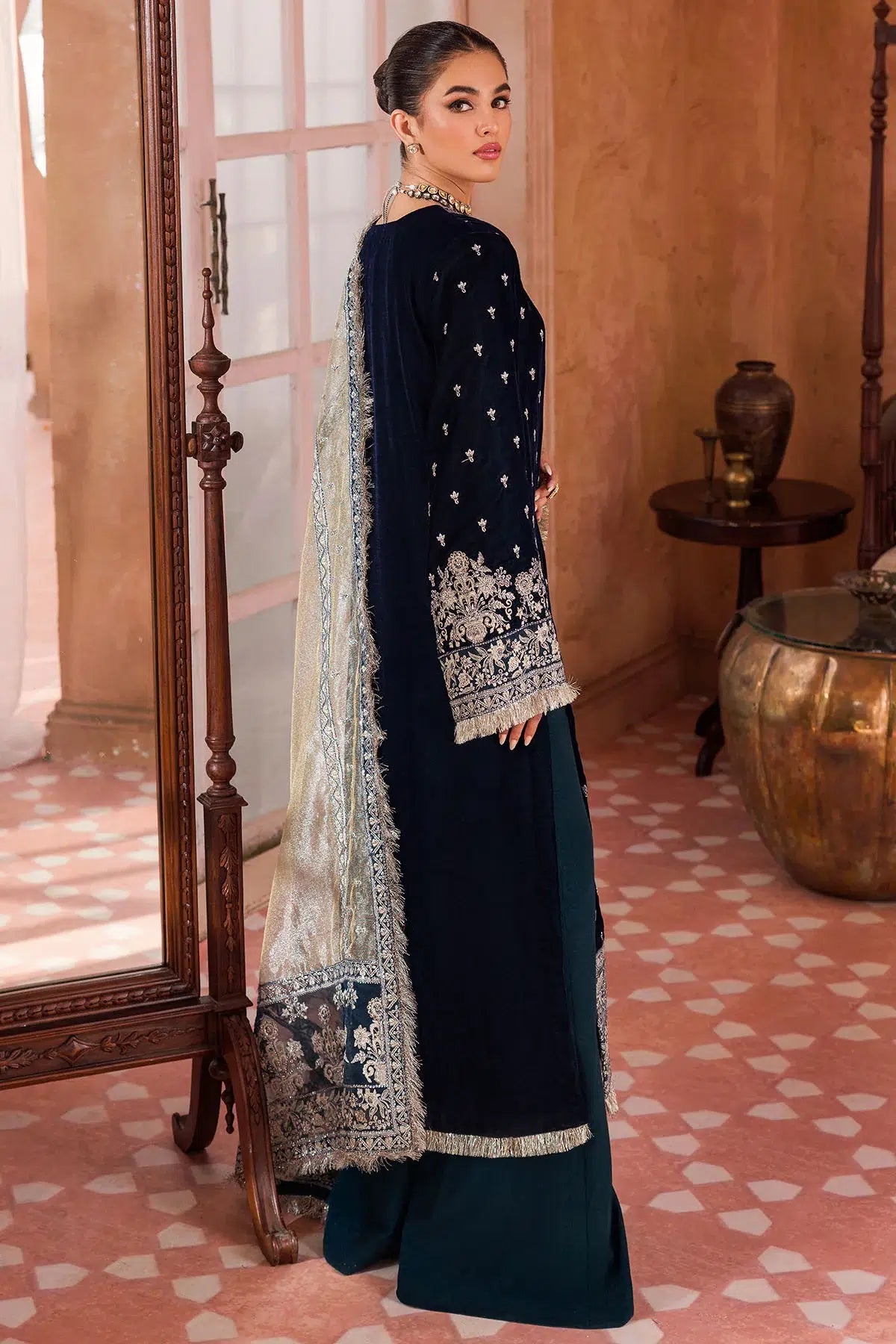 Motifz | Grand Velour Velvet Collection | 4406 by Motifz - Designer Dress - Type: Formal - Available at Sana Yasir - 100% Original
