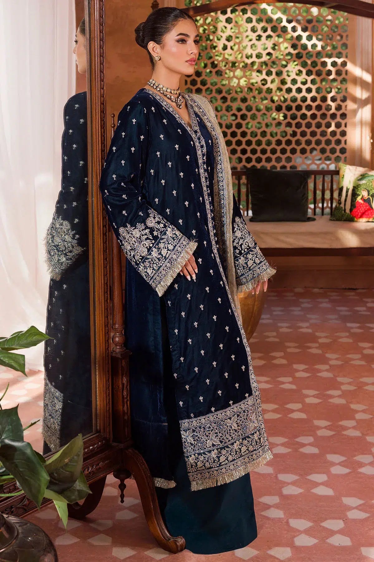 Motifz | Grand Velour Velvet Collection | 4406 by Motifz - Designer Dress - Type: Formal - Available at Sana Yasir - 100% Original
