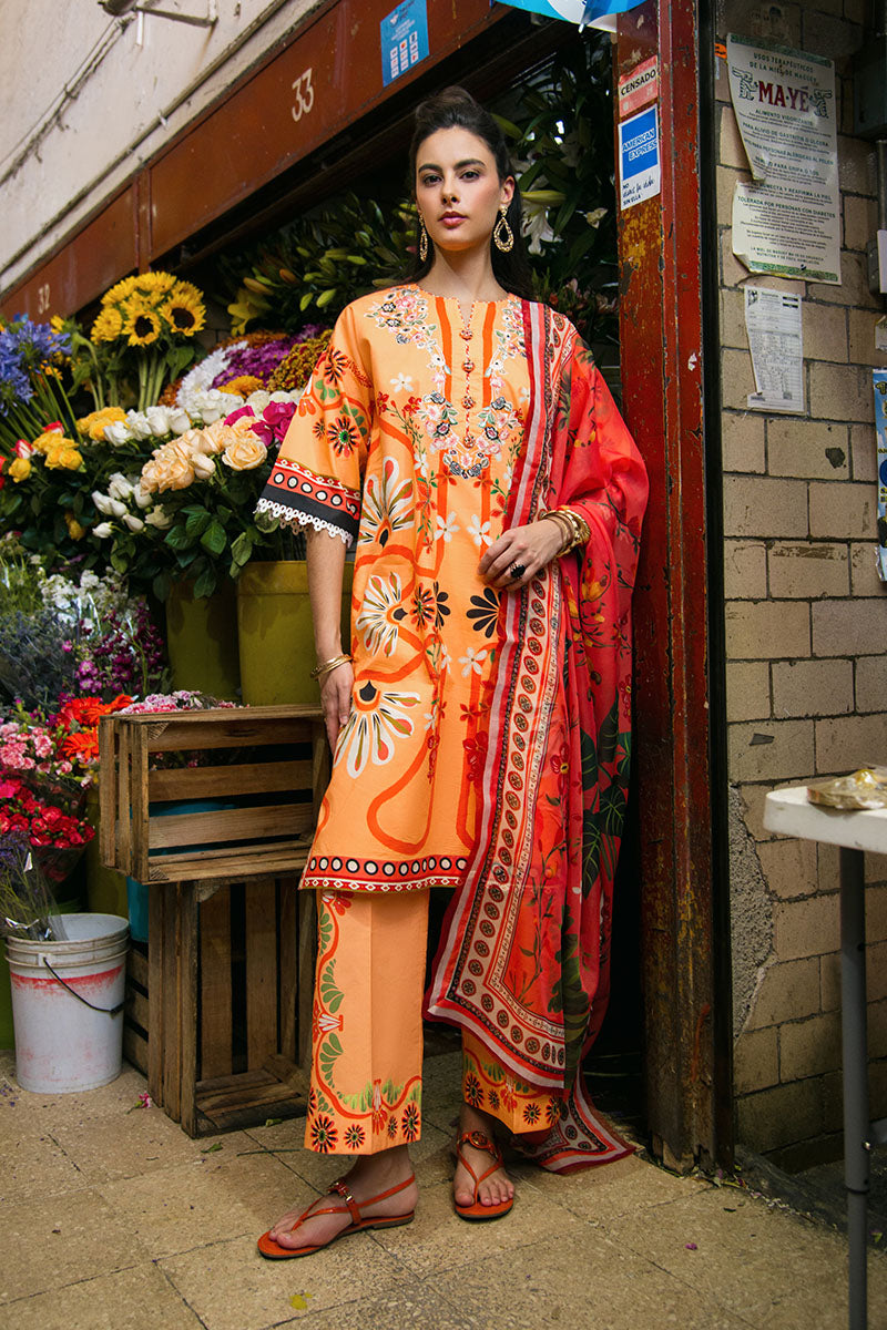 Mushq | La Dolce Hemline Prints 25 | Doves of Garden by Mushq - Designer Dress - Type: Ladies Clothes - Available at Sana Yasir - 100% Original