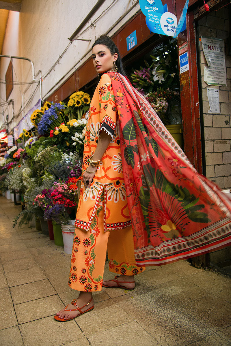 Mushq | La Dolce Hemline Prints 25 | Doves of Garden by Mushq - Designer Dress - Type: Ladies Clothes - Available at Sana Yasir - 100% Original