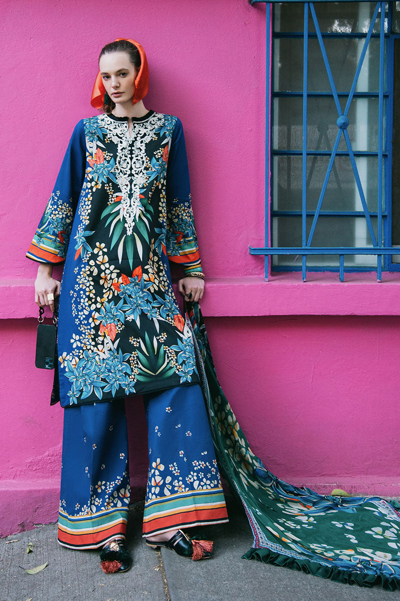 Mushq | La Dolce Hemline Prints 25 | Life of Irises by Mushq - Designer Dress - Type: Ladies Clothes - Available at Sana Yasir - 100% Original