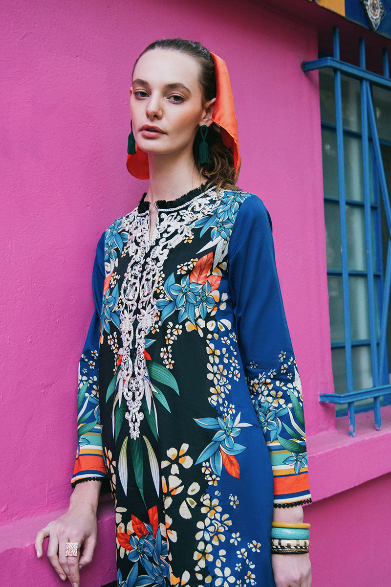 Mushq | La Dolce Hemline Prints 25 | Life of Irises by Mushq - Designer Dress - Type: Ladies Clothes - Available at Sana Yasir - 100% Original