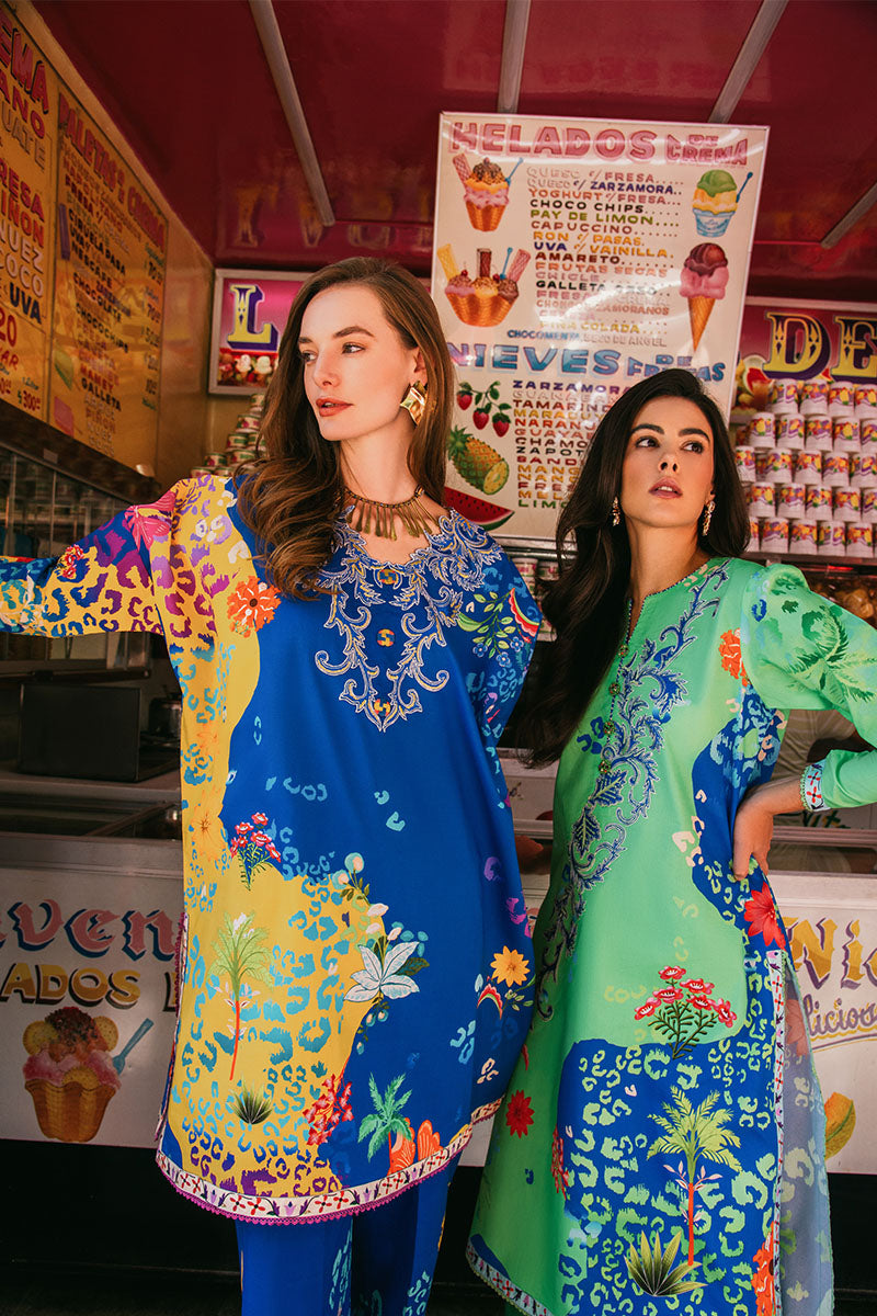 Mushq | La Dolce Hemline Prints 25 | Living Heart by Mushq - Designer Dress - Type: Ladies Clothes - Available at Sana Yasir - 100% Original