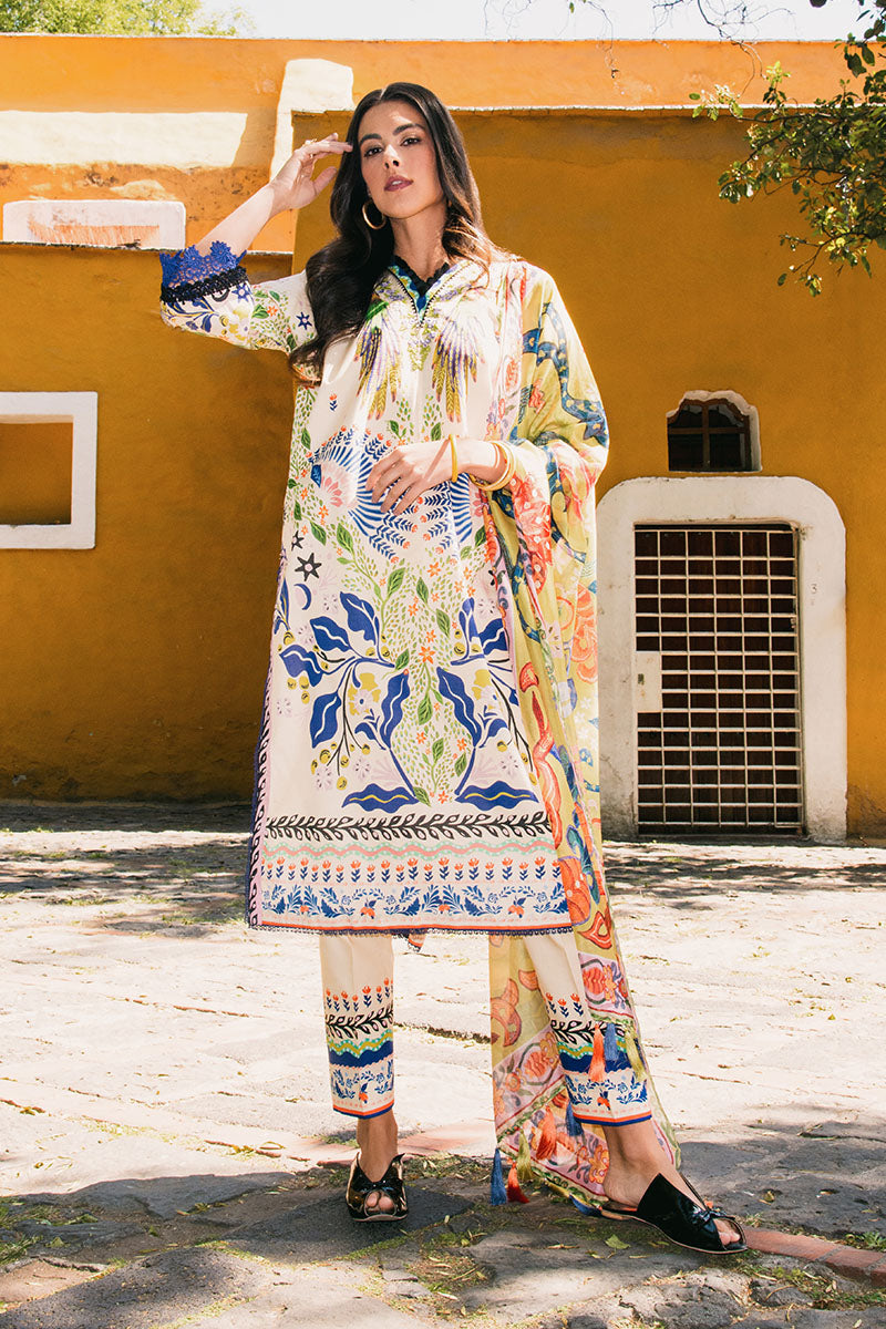 Mushq | La Dolce Hemline Prints 25 | Magnolias by Mushq - Designer Dress - Type: Ladies Clothes - Available at Sana Yasir - 100% Original