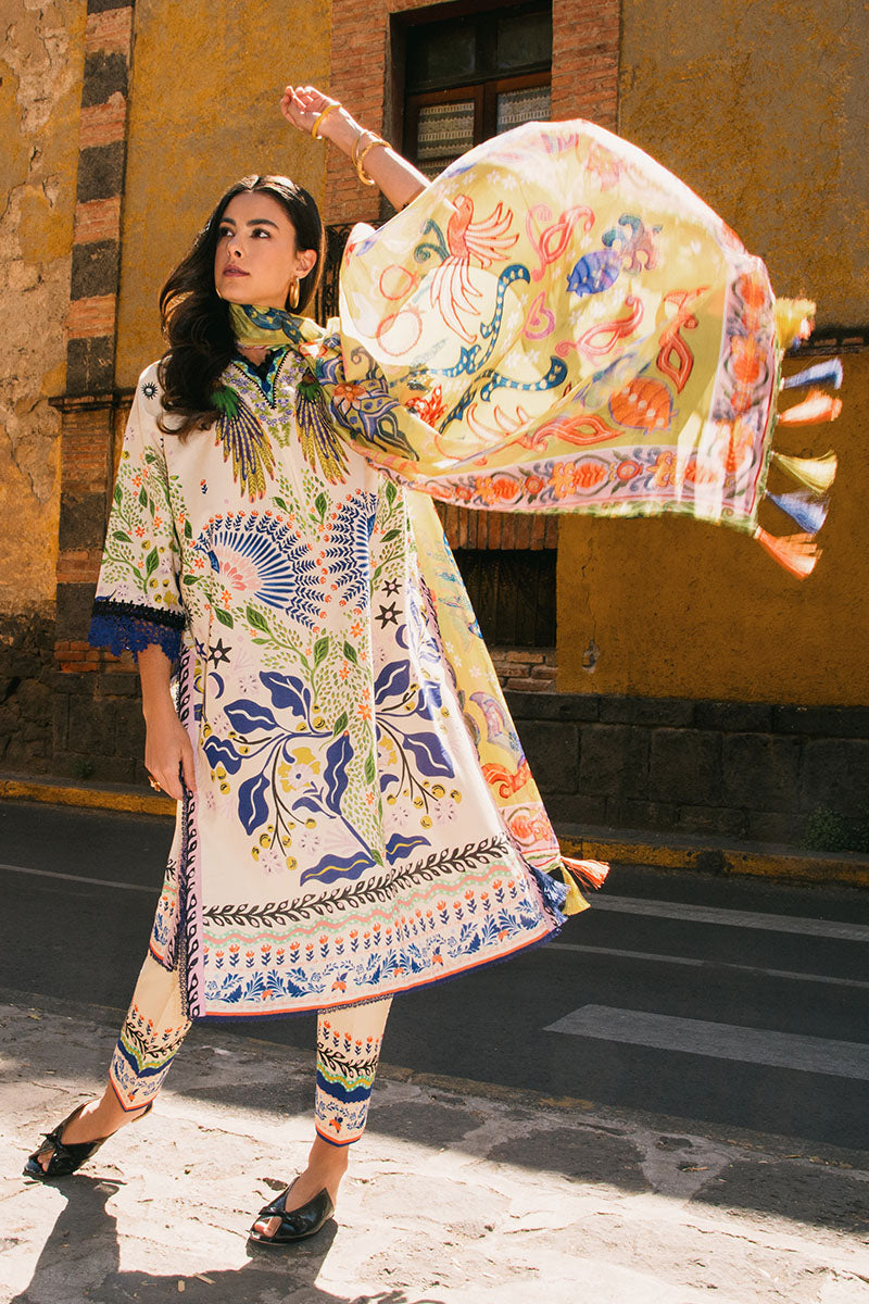 Mushq | La Dolce Hemline Prints 25 | Magnolias by Mushq - Designer Dress - Type: Ladies Clothes - Available at Sana Yasir - 100% Original