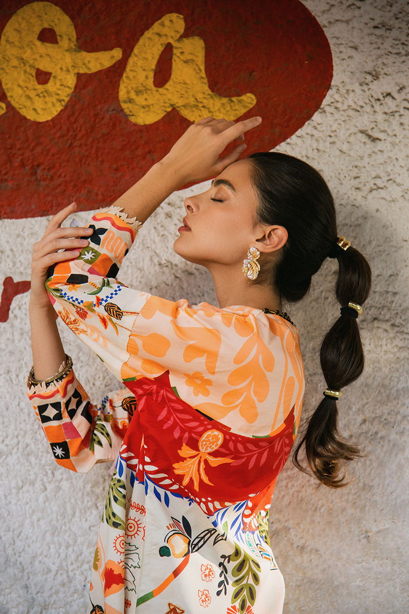 Mushq | La Dolce Hemline Prints 25 | Mulberry Tree by Mushq - Designer Dress - Type: Ladies Clothes - Available at Sana Yasir - 100% Original