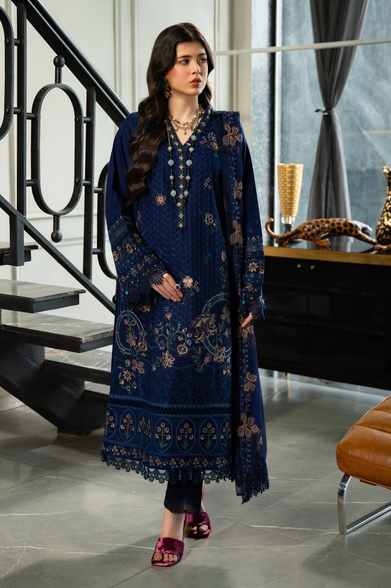 Naqshi | Medaline Khaddar Collection | TEHMEENA by Naqshi - Designer Dress - Type: Ladies Clothes - Available at Sana Yasir - 100% Original