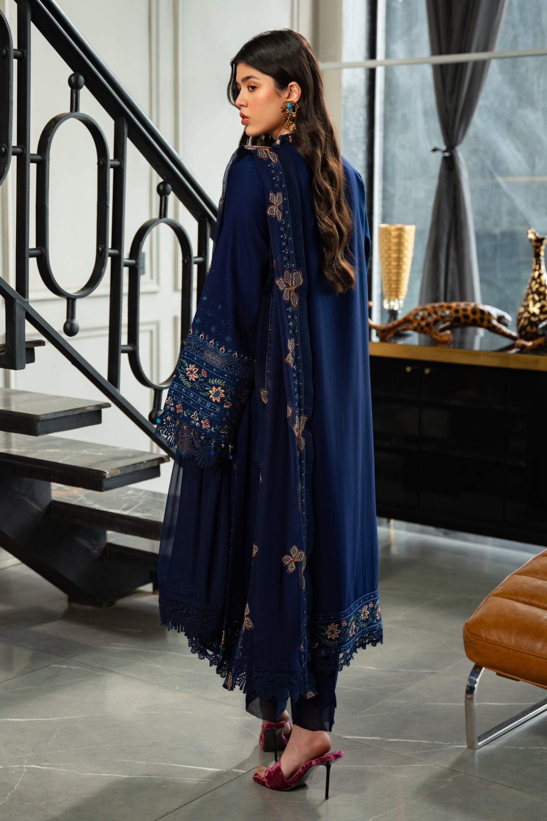 Naqshi | Medaline Khaddar Collection | TEHMEENA by Naqshi - Designer Dress - Type: Ladies Clothes - Available at Sana Yasir - 100% Original