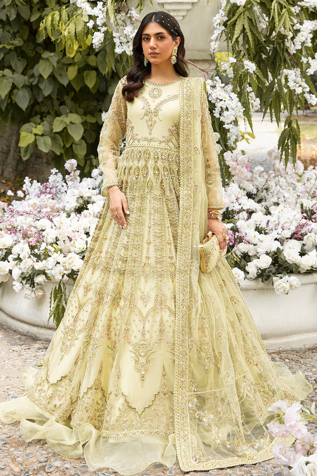 Naqshi | Wedding Formals | APSARA LIME by Naqshi - Designer Dress - Type: Bridal - Available at Sana Yasir - 100% Original