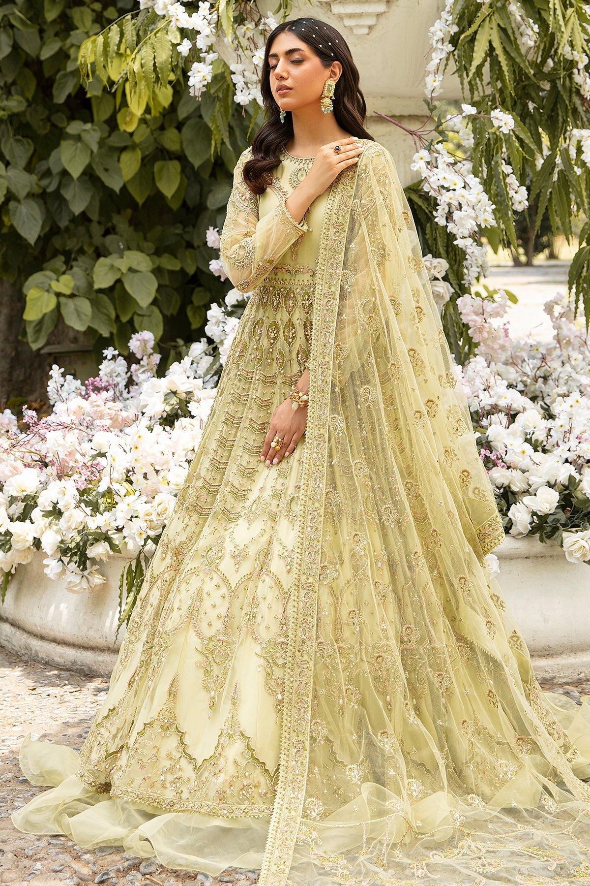 Naqshi | Wedding Formals | APSARA LIME by Naqshi - Designer Dress - Type: Bridal - Available at Sana Yasir - 100% Original
