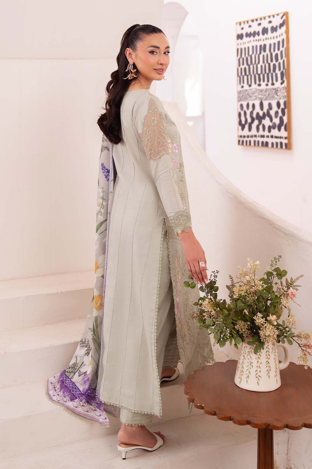 Neeshay | Symphony Luxury Lawn | OLIVE by Neeshay - Designer Dress - Type: Ladies Clothes - Available at Sana Yasir - 100% Original