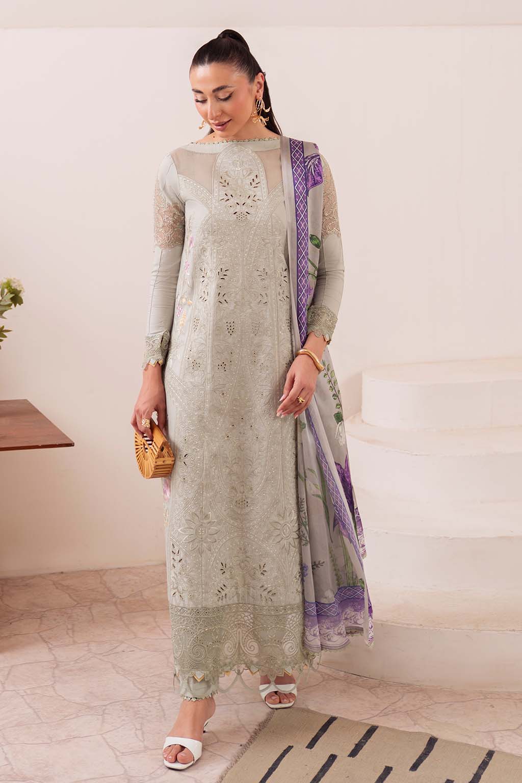 Neeshay | Symphony Luxury Lawn | OLIVE by Neeshay - Designer Dress - Type: Ladies Clothes - Available at Sana Yasir - 100% Original