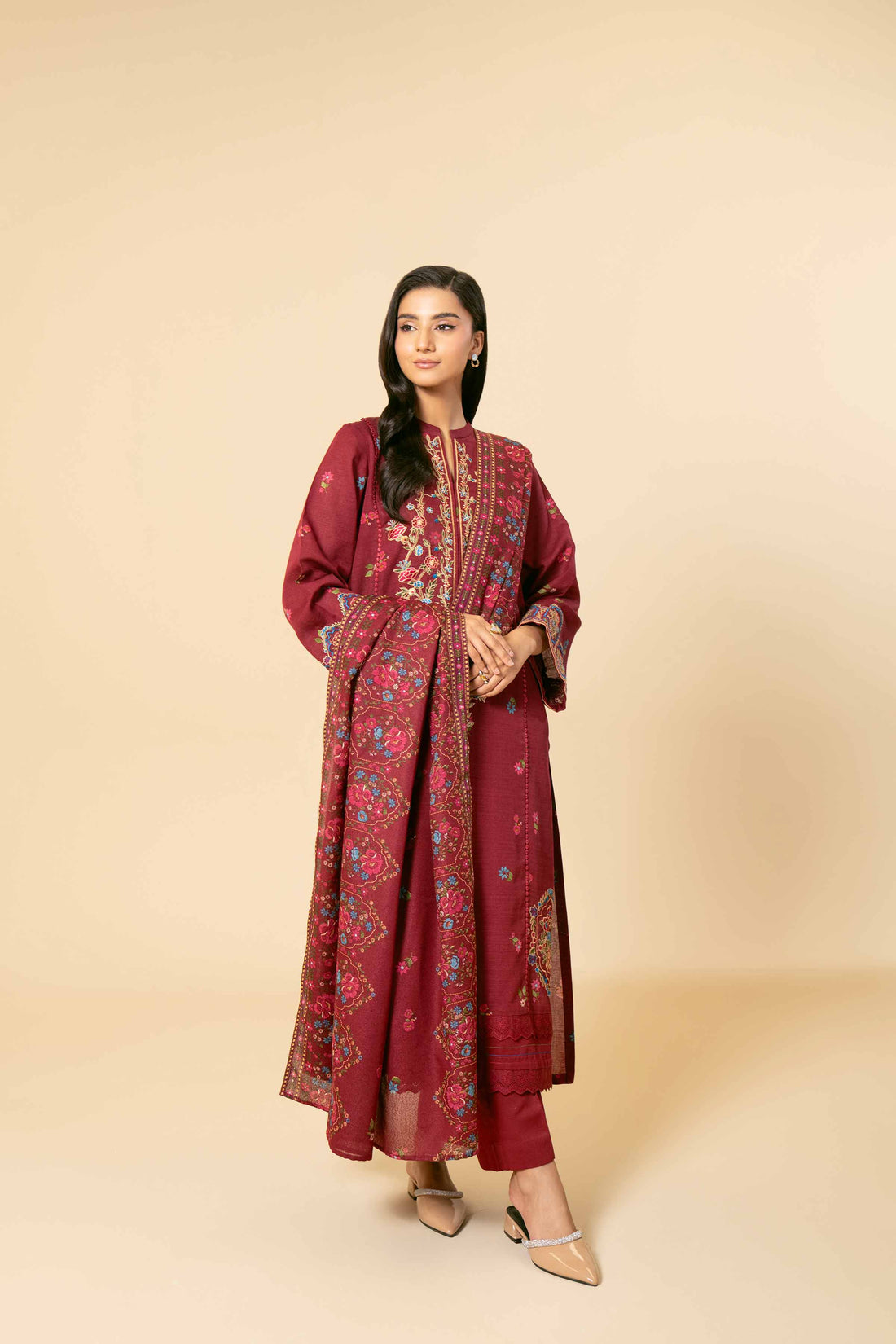 Nishat Linen | Naqsh Winter 2024 | Suit - 42404118 by Nishat Linen - Designer Dress - Type: Ladies Clothes - Available at Sana Yasir - 100% Original