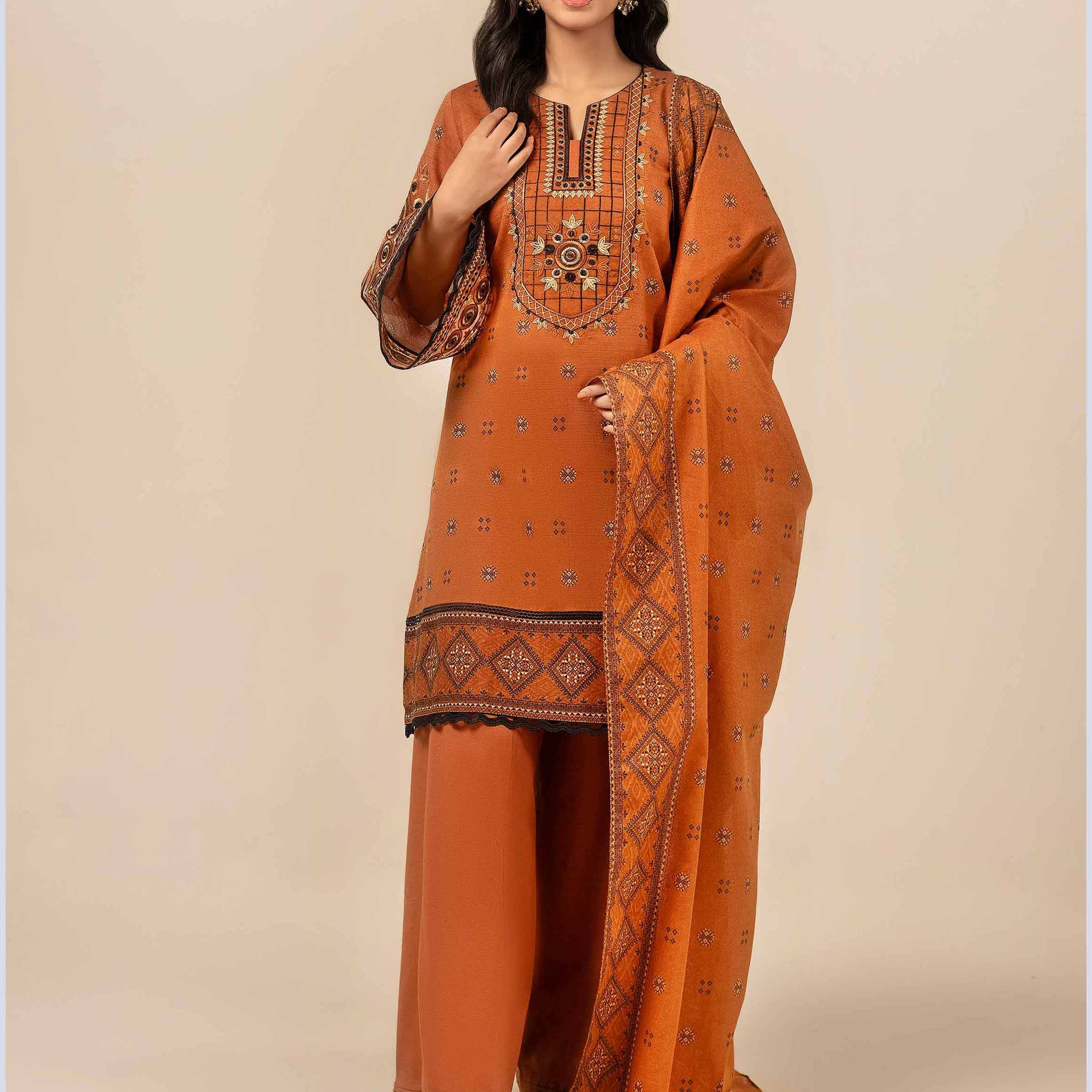 Nishat Linen | Naqsh Winter 2024 | Suit - 42404124 by Nishat Linen - Designer Dress - Type: Ladies Clothes - Available at Sana Yasir - 100% Original
