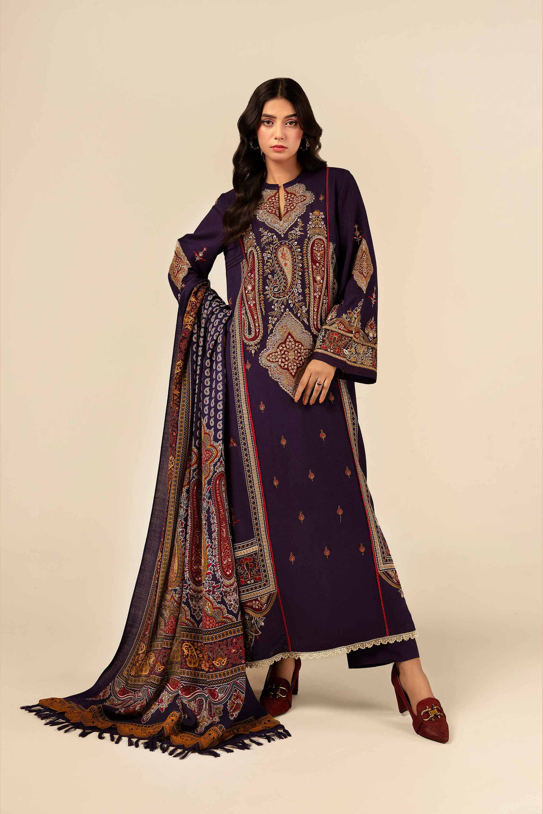 Nishat Linen | Naqsh Winter 2024 | Suit - 42404257 by Nishat Linen - Designer Dress - Type: Ladies Clothes - Available at Sana Yasir - 100% Original