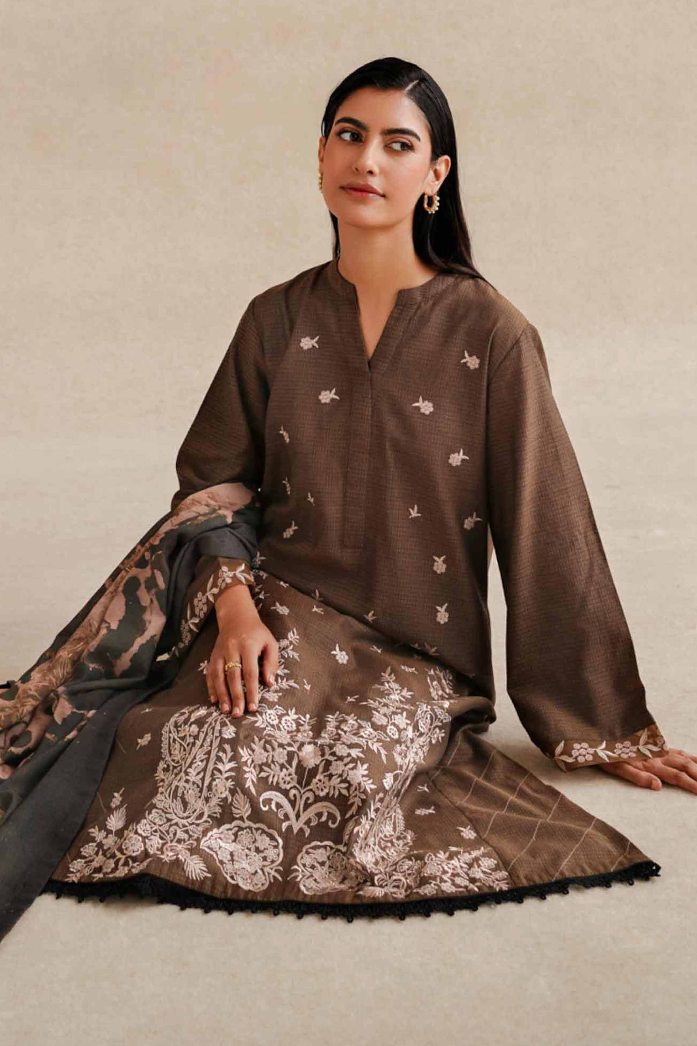 Nishat Linen | Naqsh Winter 2024 | Suit - 42404328 by Nishat Linen - Designer Dress - Type: Ladies Clothes - Available at Sana Yasir - 100% Original