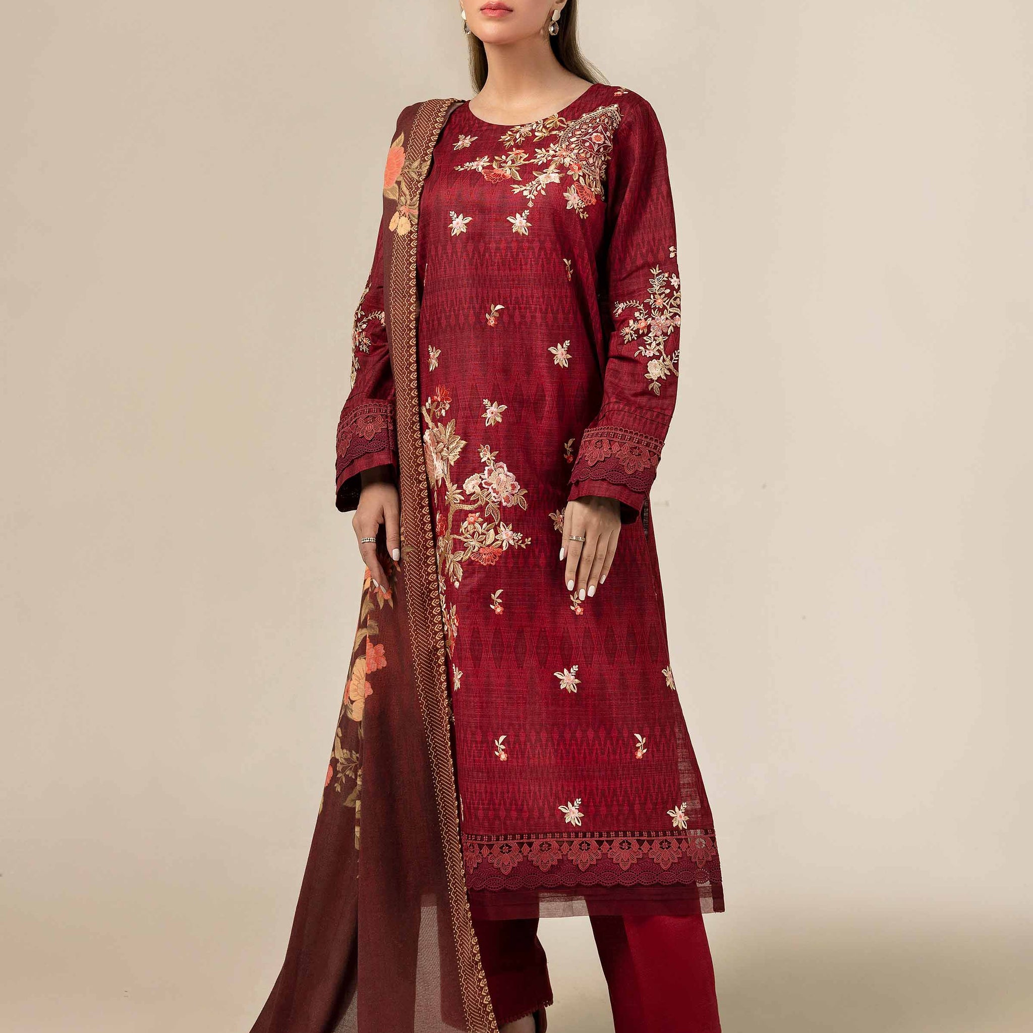 Nishat Linen | Naqsh Winter 2024 | Suit - 42404401 by Nishat Linen - Designer Dress - Type: Ladies Clothes - Available at Sana Yasir - 100% Original