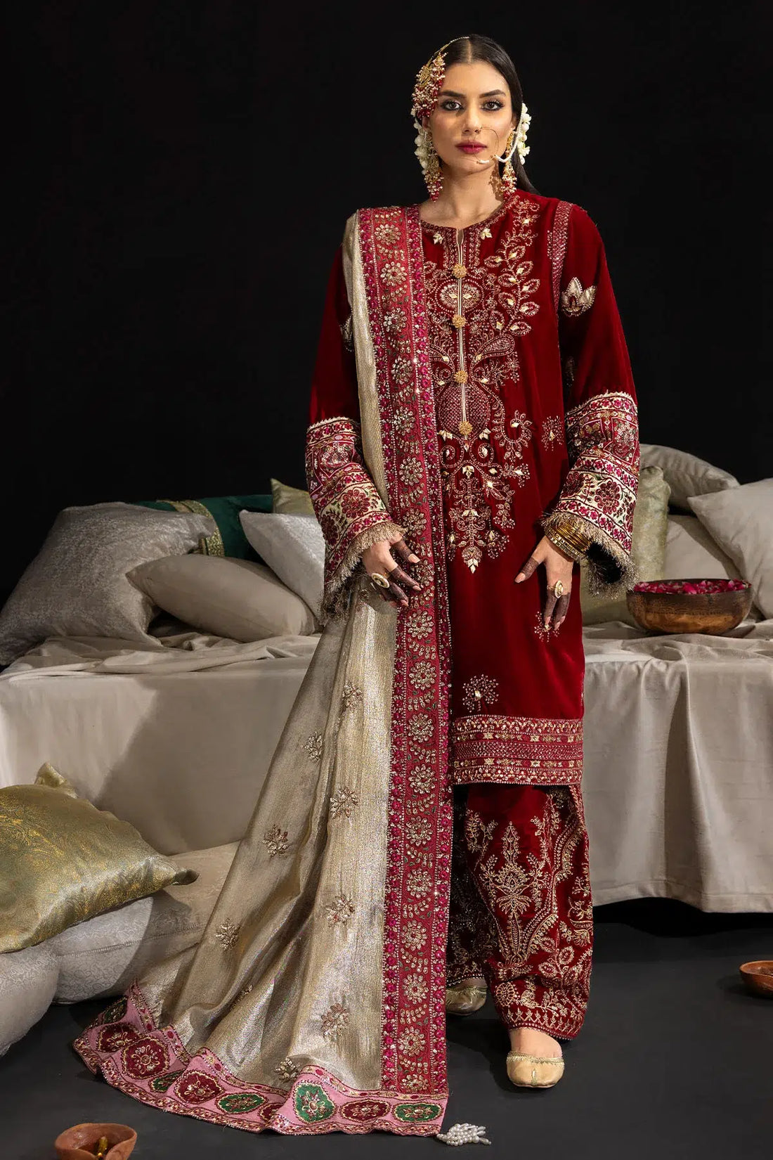 Nureh | Maya Velvet 23 | Zahara by Nureh - Designer Dress - Type: Formal - Available at Sana Yasir - 100% Original