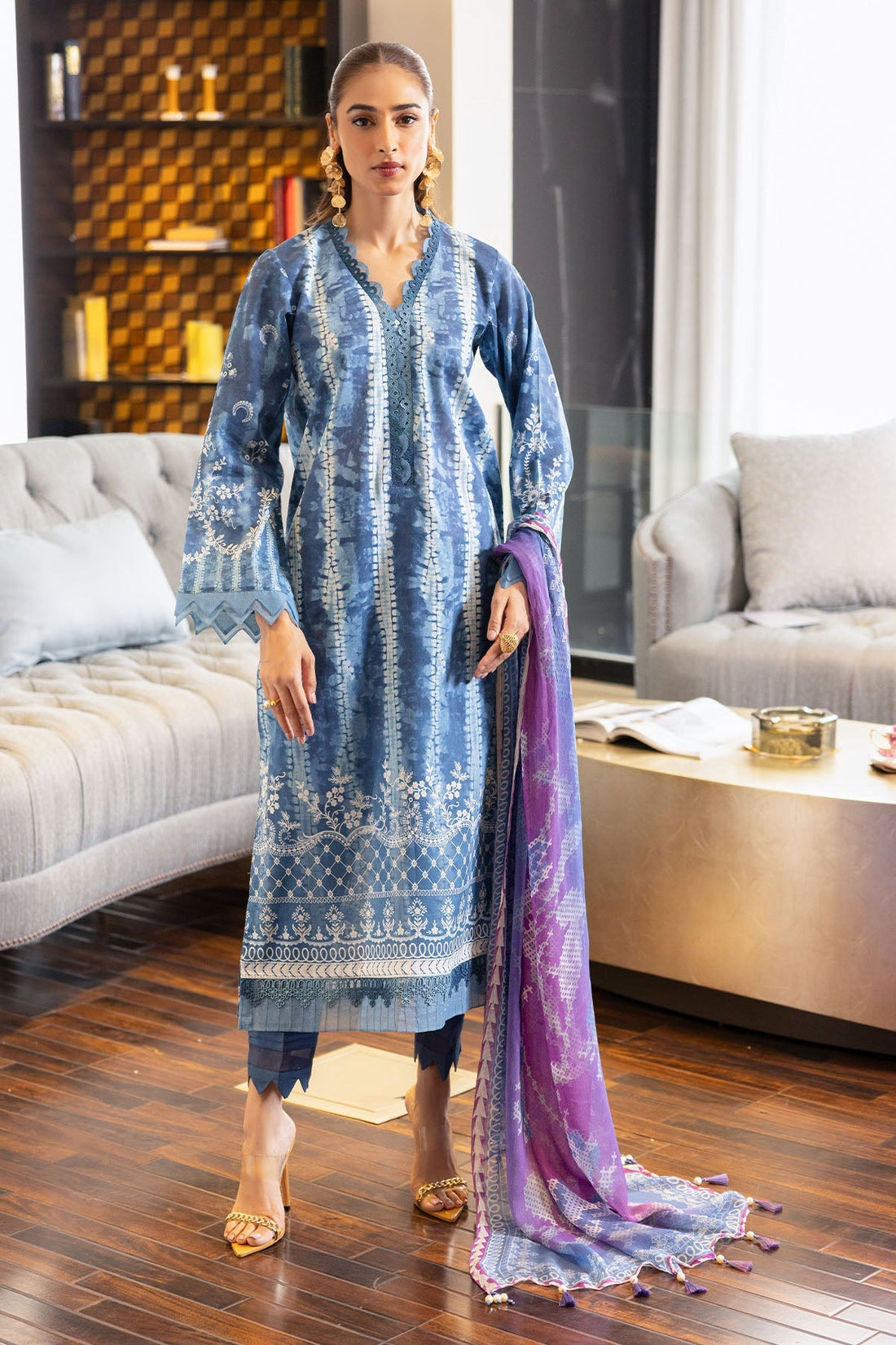 Nureh | Printed lawn 25 | SP-119 by Nureh - Designer Dress - Type: Ladies Clothes - Available at Sana Yasir - 100% Original