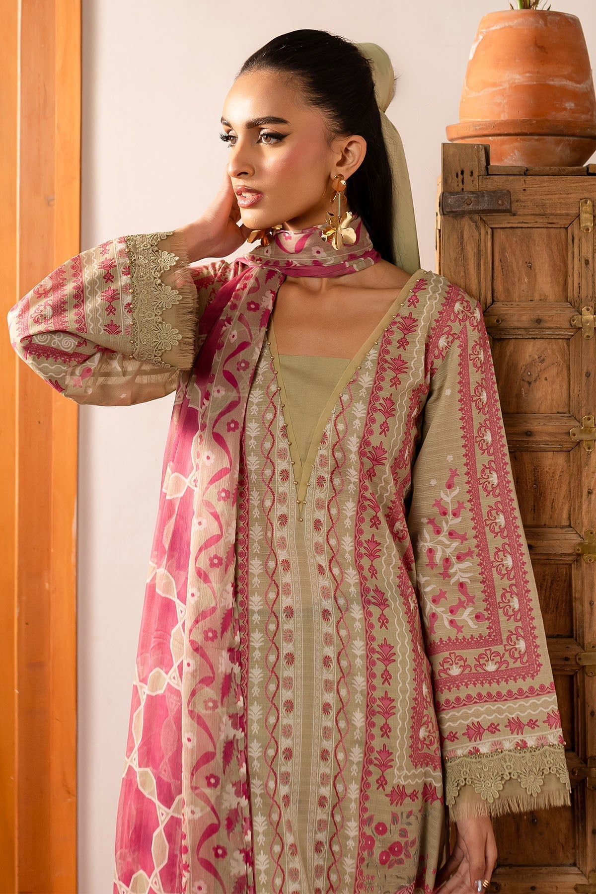 Nureh | Printed lawn 25 | SP-141 by Nureh - Designer Dress - Type: Ladies Clothes - Available at Sana Yasir - 100% Original