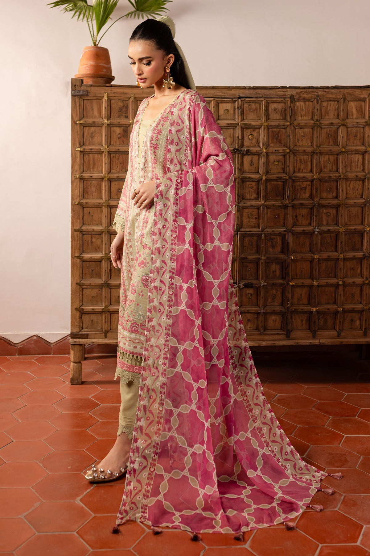 Nureh | Printed lawn 25 | SP-141 by Nureh - Designer Dress - Type: Ladies Clothes - Available at Sana Yasir - 100% Original