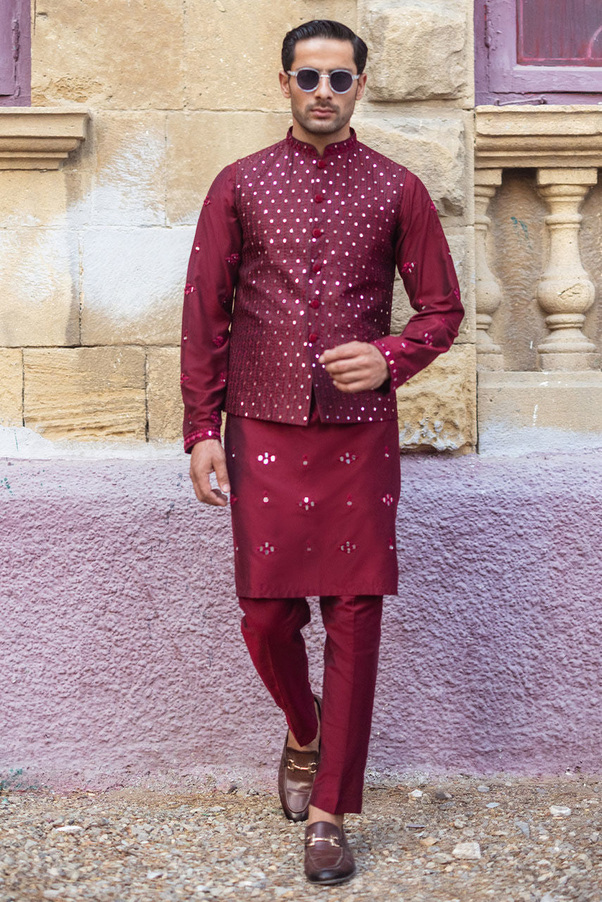 Pakistani Manswear | Deepak Perwani | Jkt1448 by Sana Yasir - Designer Dress - Type: MensWear - Available at Sana Yasir - 100% Original