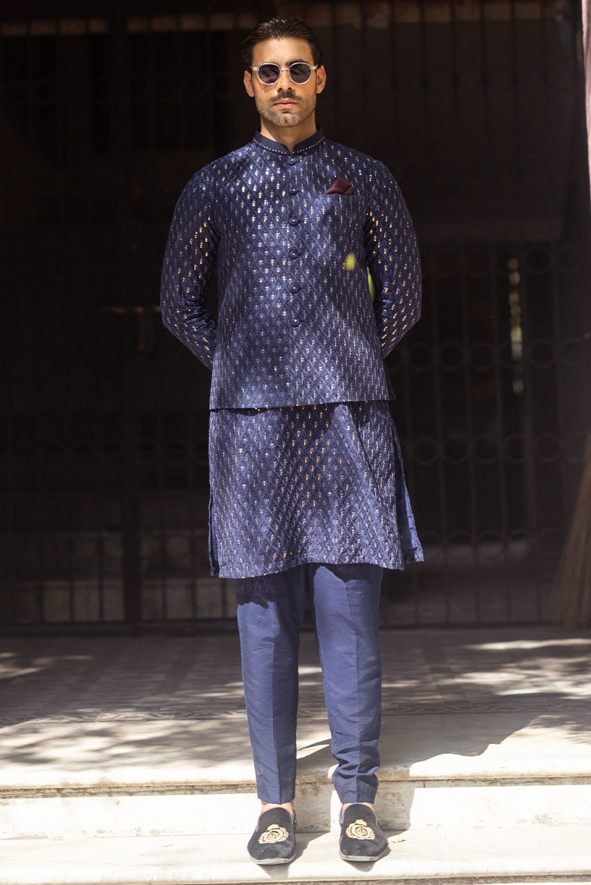 Pakistani Menswear | Deepak Perwani | Jkt1435 by Sana Yasir - Designer Dress - Type: MensWear - Available at Sana Yasir - 100% Original