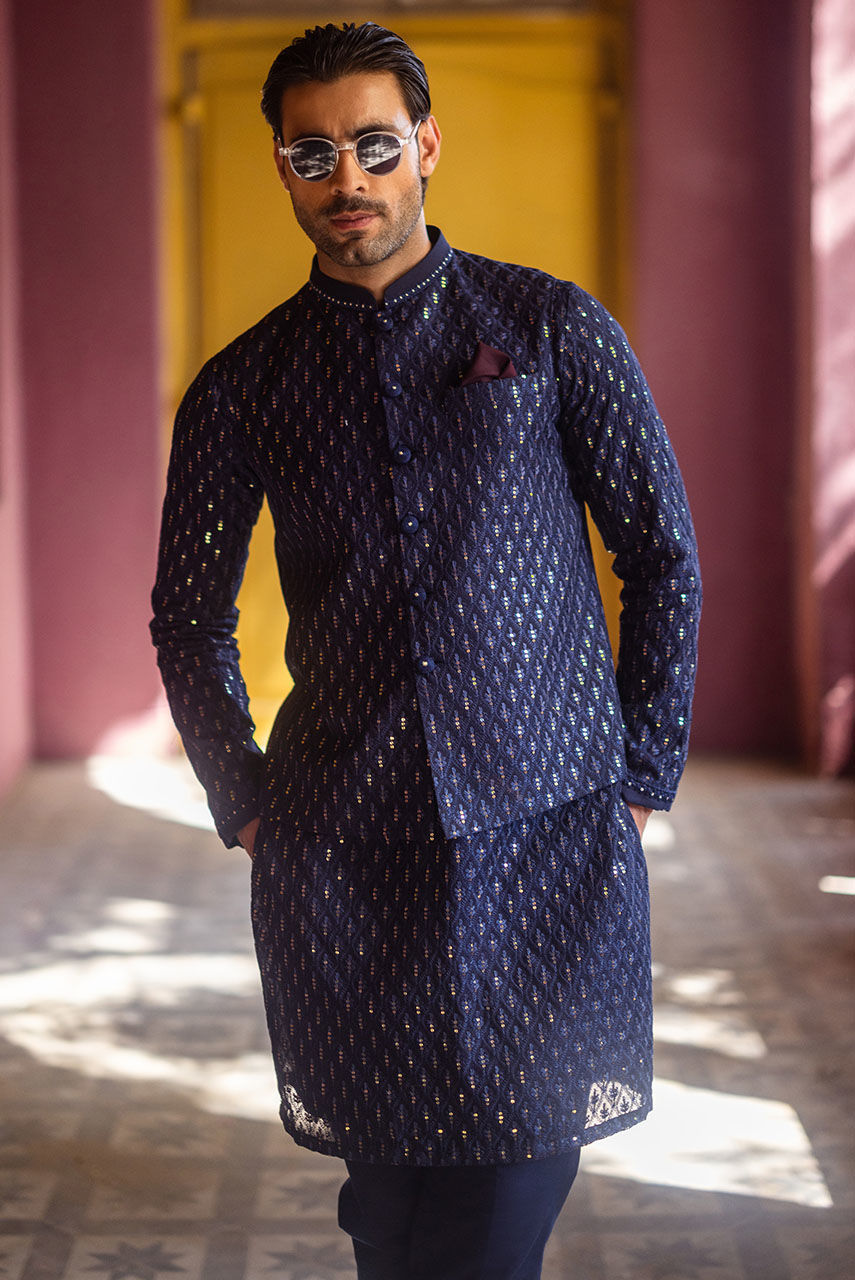 Pakistani Menswear | Deepak Perwani | Jkt1435 by Sana Yasir - Designer Dress - Type: MensWear - Available at Sana Yasir - 100% Original