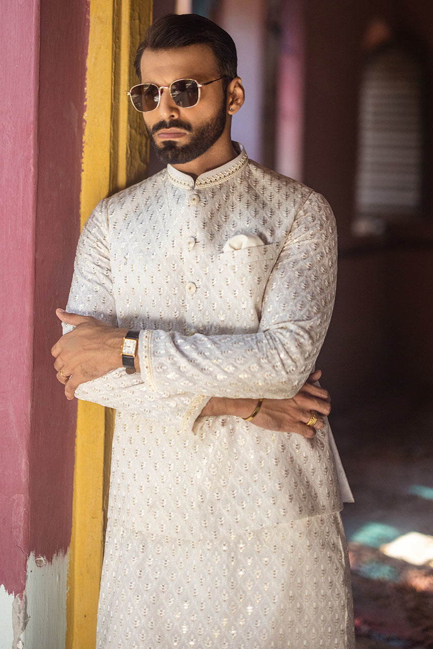 Pakistani Menswear | Deepak Perwani | Jkt1436 by Sana Yasir - Designer Dress - Type: MensWear - Available at Sana Yasir - 100% Original