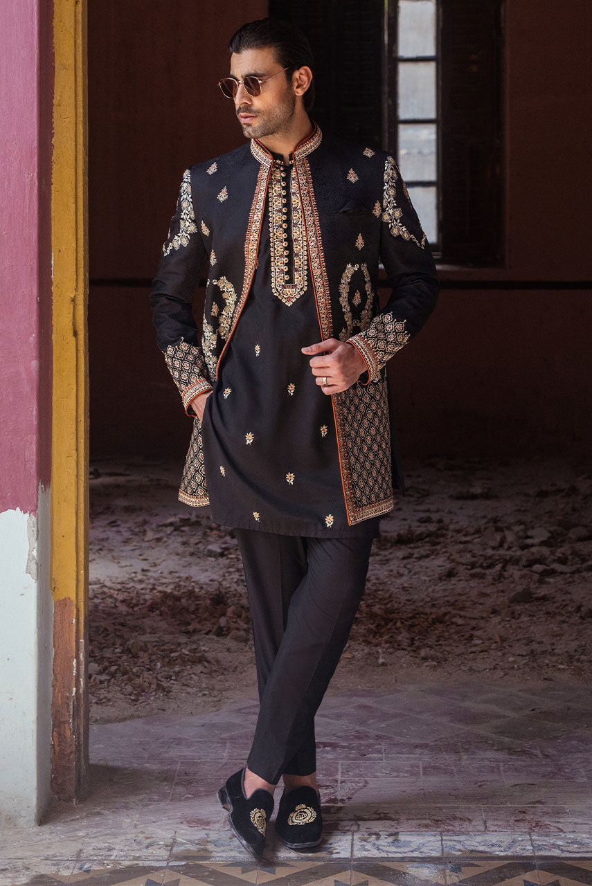 Pakistani Menswear | Deepak Perwani | Jkt1441 by Sana Yasir - Designer Dress - Type: MensWear - Available at Sana Yasir - 100% Original
